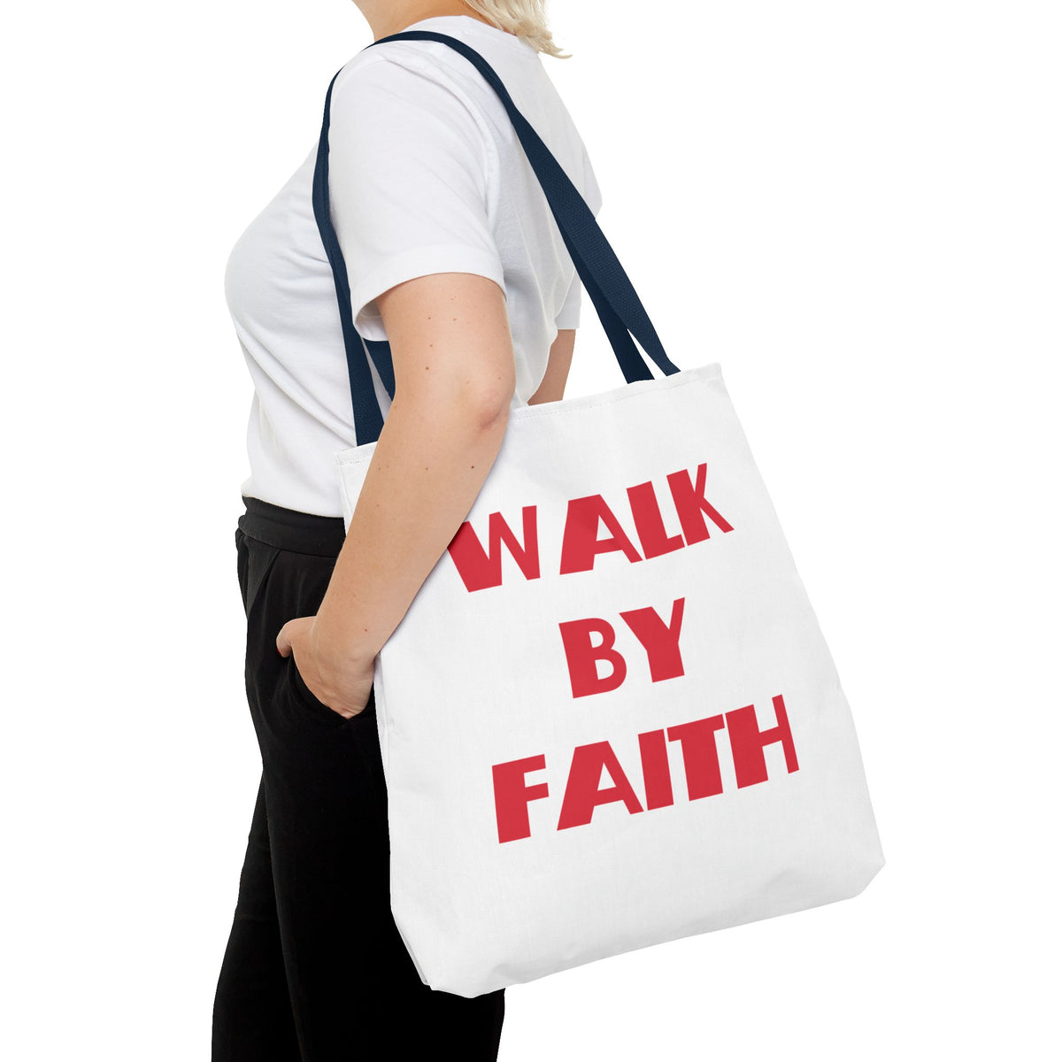 Walk By Faith Christian Tote Bag