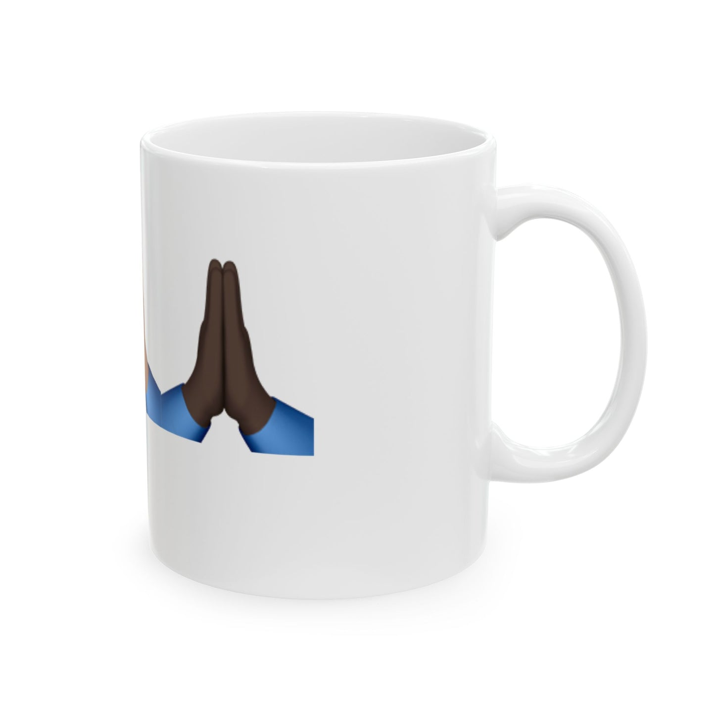 Pray Emoji Coffee Mug, Christian Mug, Positive Coffee Mug, Bible Study Gift, Easter Gift