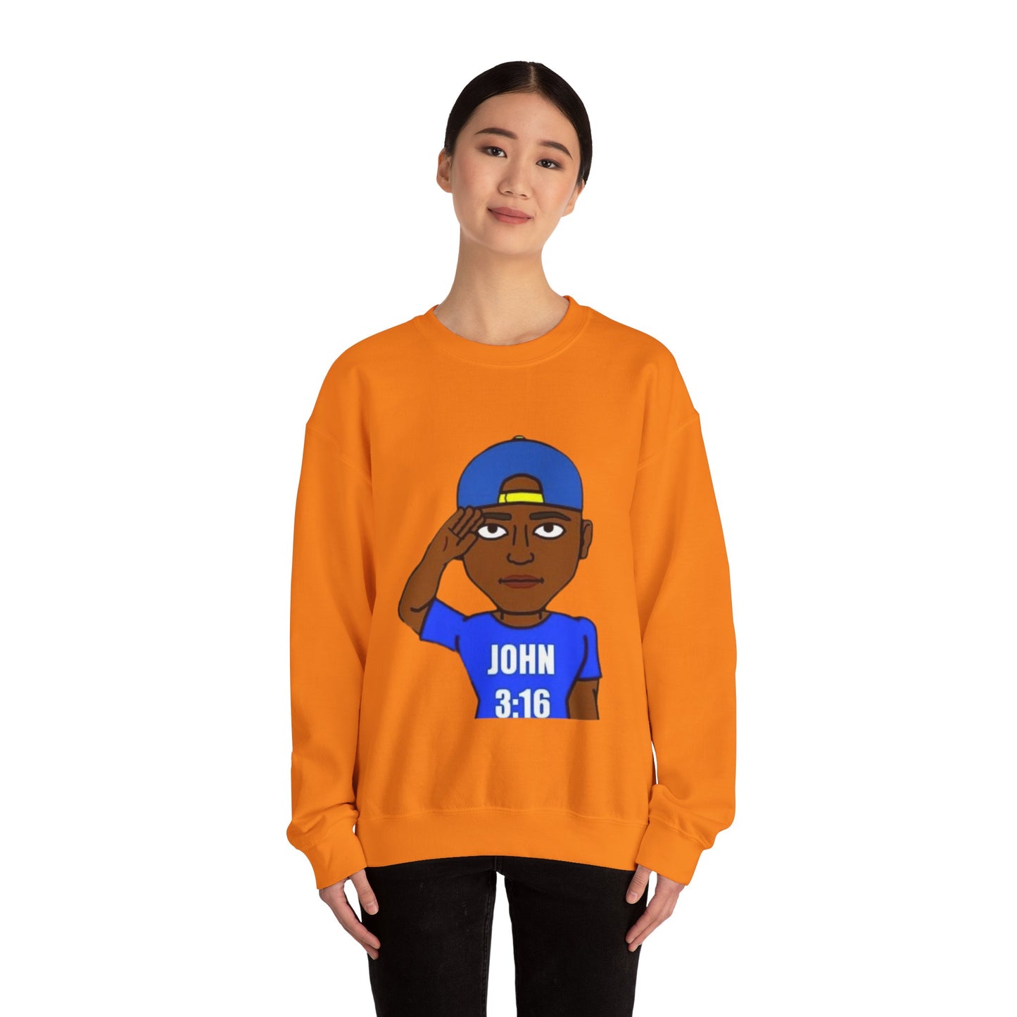 John 3:16 Christian Bitmoji Sweatshirt, Christian Gifts, Christian Back To School Gifts, Trendy Christian Apparel