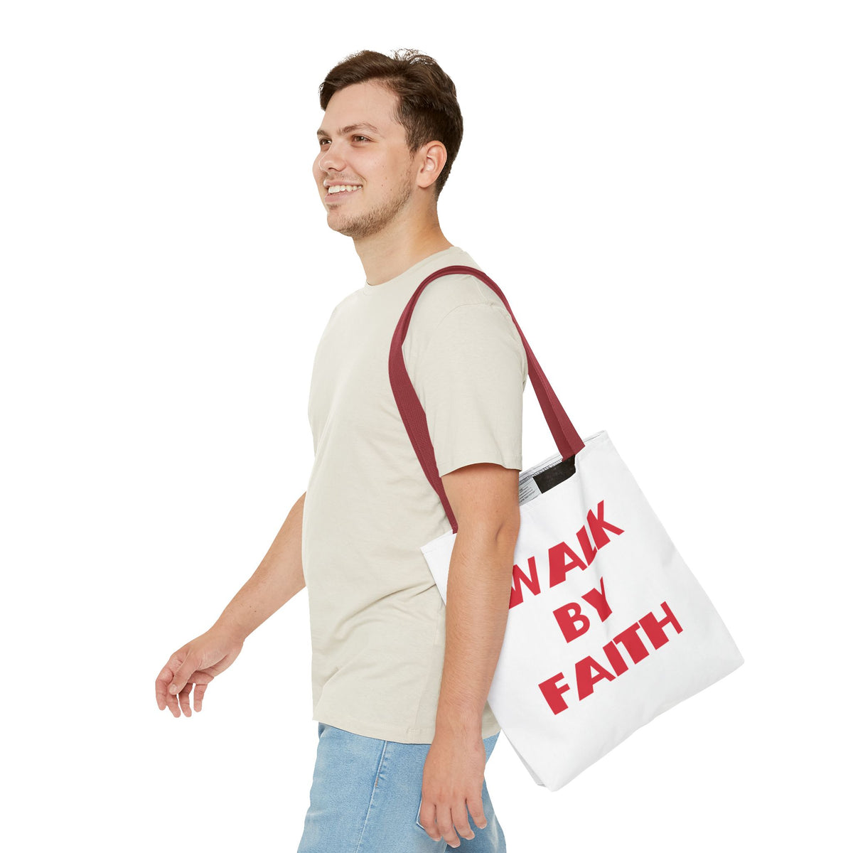 Walk By Faith Christian Tote Bag