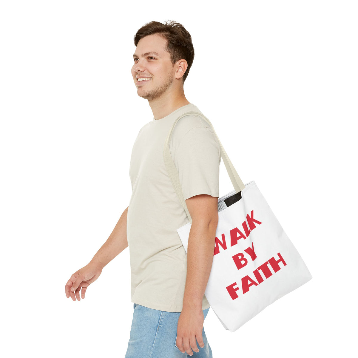 Walk By Faith Christian Tote Bag
