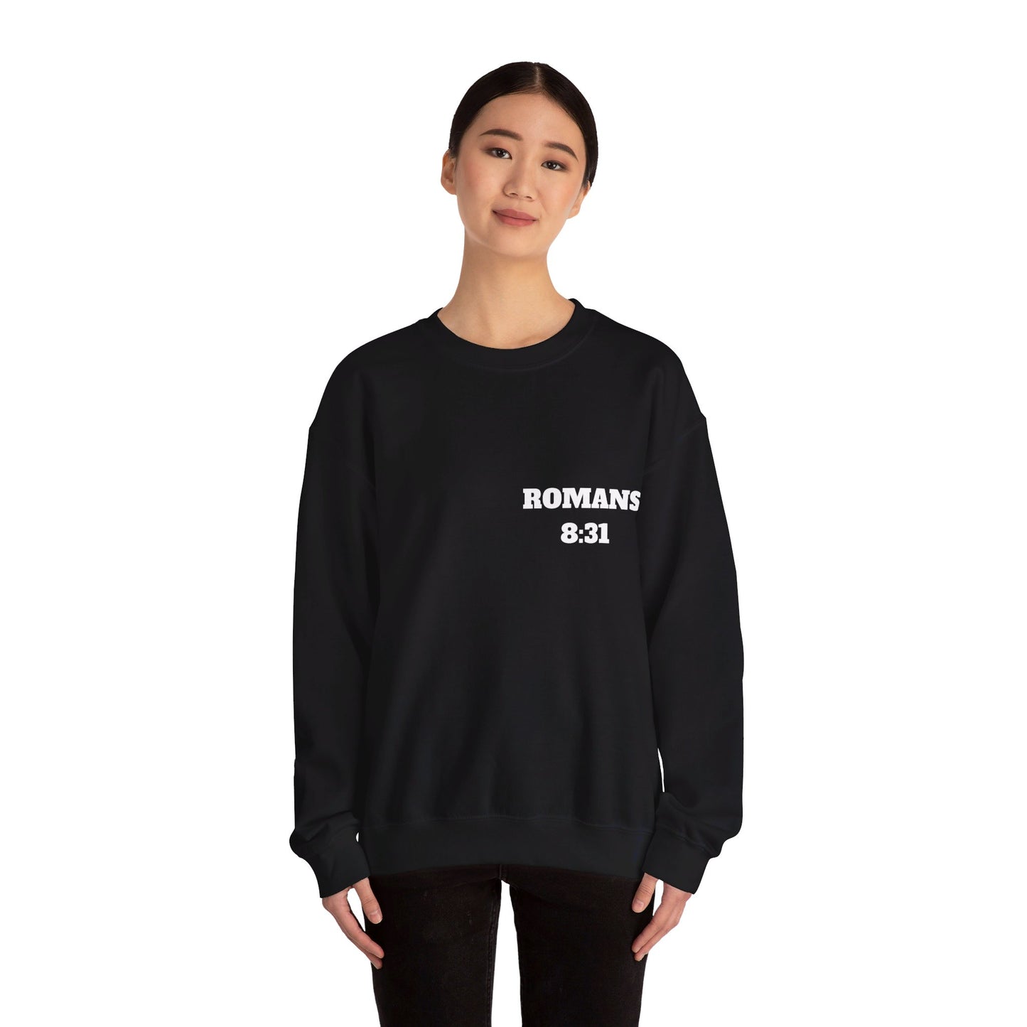 Romans 8:31 - Christian Sweatshirt, Christian Clothing Brand, Modern Christian Clothing, Christian Shirts, Christian Apparel, Bible Shirts