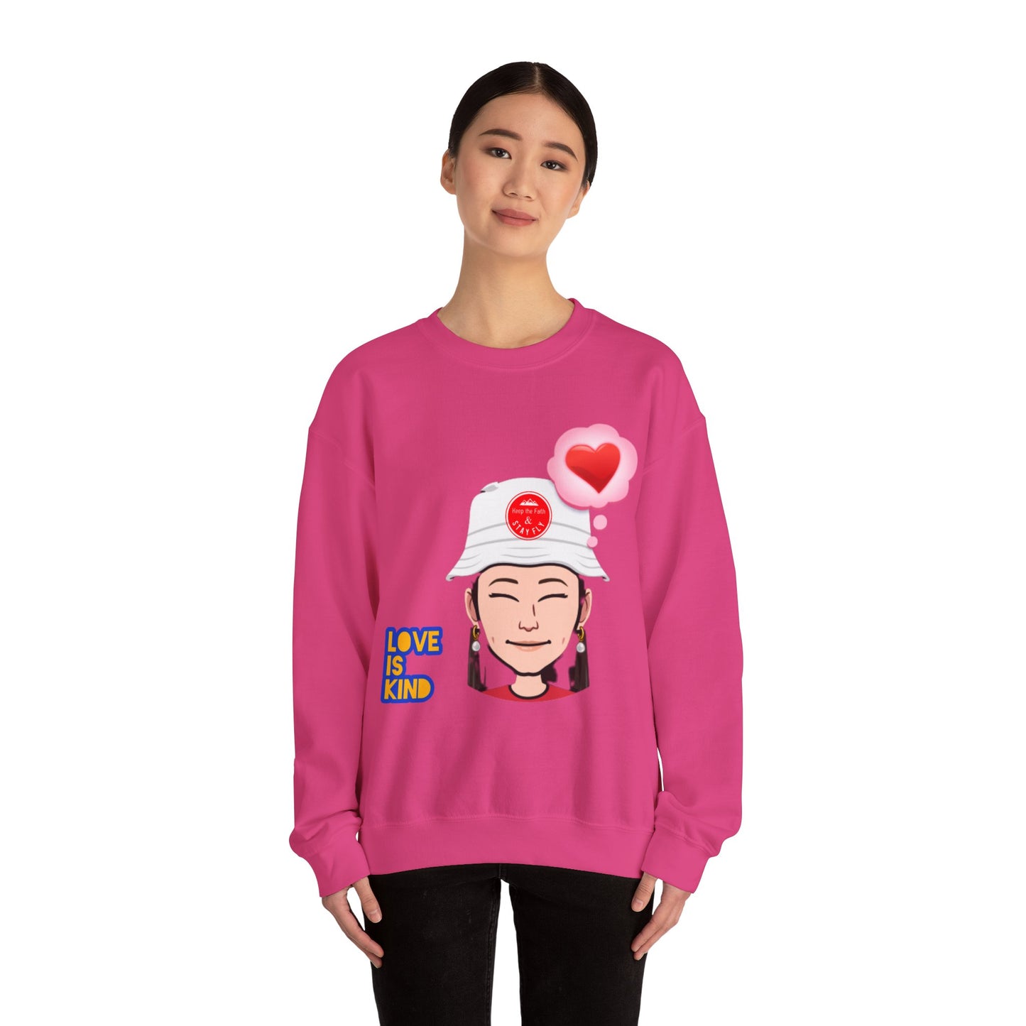 Love Is Kind Women's Christian Emoji Sweatshirt