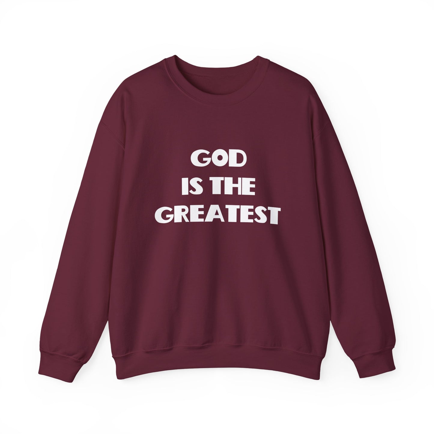 God Is The Greatest Crewneck Sweatshirt, Christian Gifts, Trendy Christian Apparel, Christian Christmas Gifts