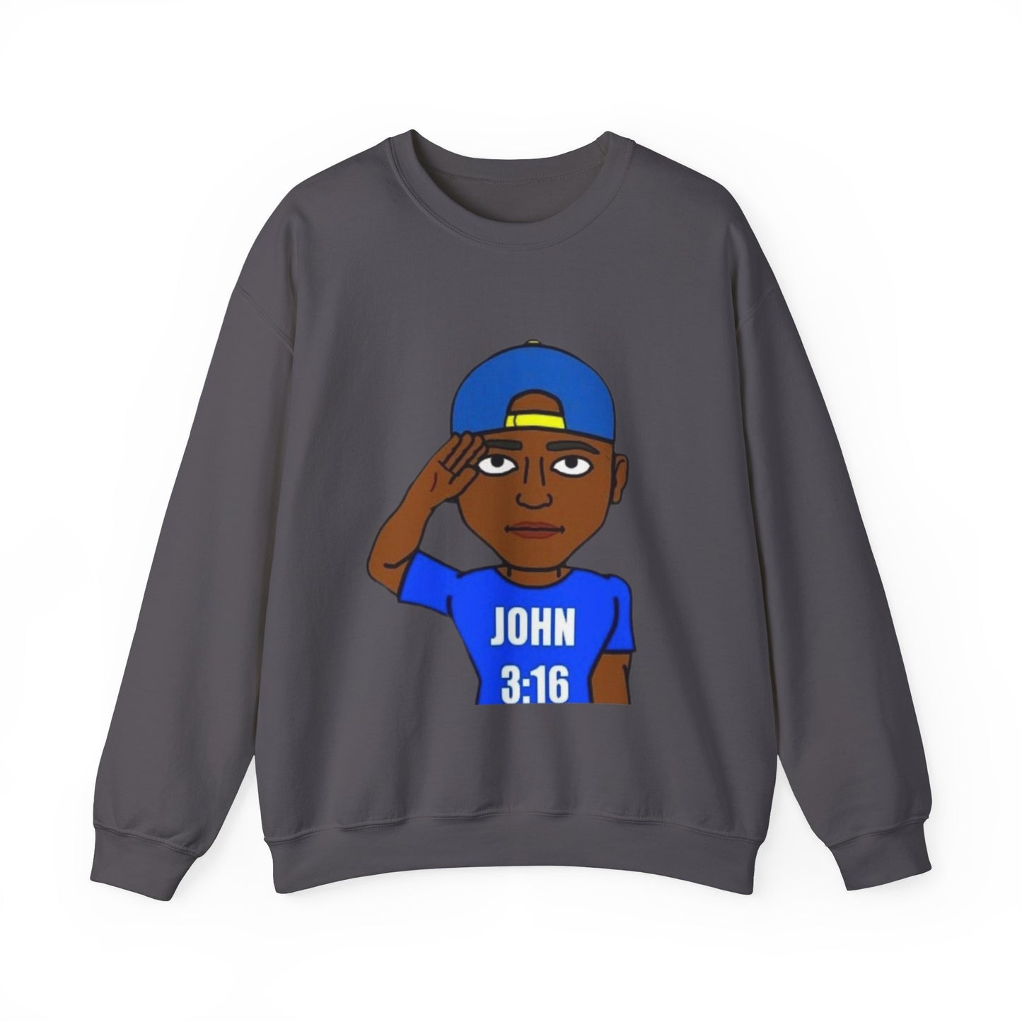John 3:16 Christian Bitmoji Sweatshirt, Christian Gifts, Christian Back To School Gifts, Trendy Christian Apparel