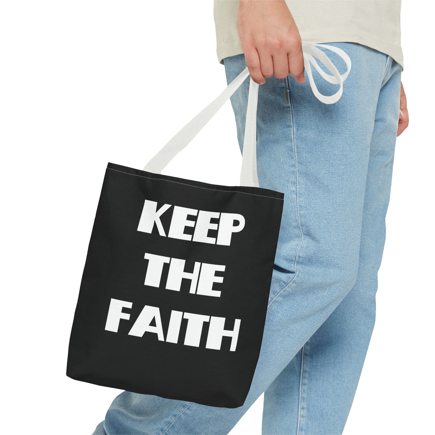 Keep The Faith & Stay Fly Christian Tote Bag, Christian Gifts, Christian Back To School Gifts, Trendy Christian Apparel
