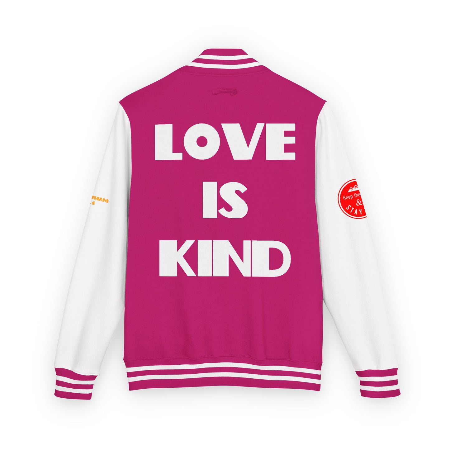 Love Is Kind Letterman Jacket, Christian Letterman Jacket, Christian Streetwear