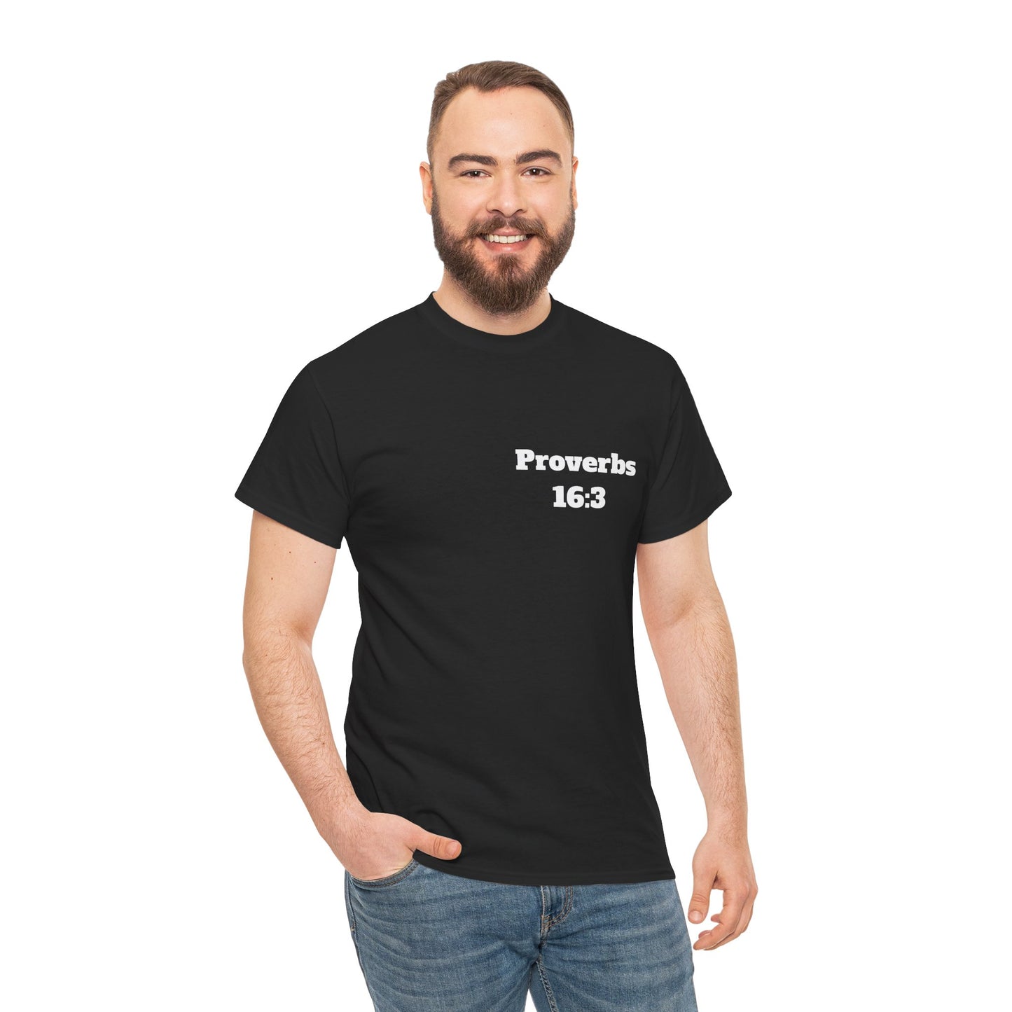 Proverbs 16:3 Christian T-Shirt, Christian Gifts, Christian Back To School Gifts, Trendy Christian Apparel
