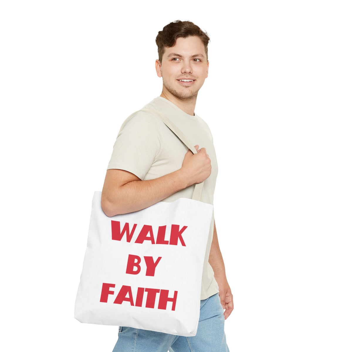 Walk By Faith Christian Tote Bag