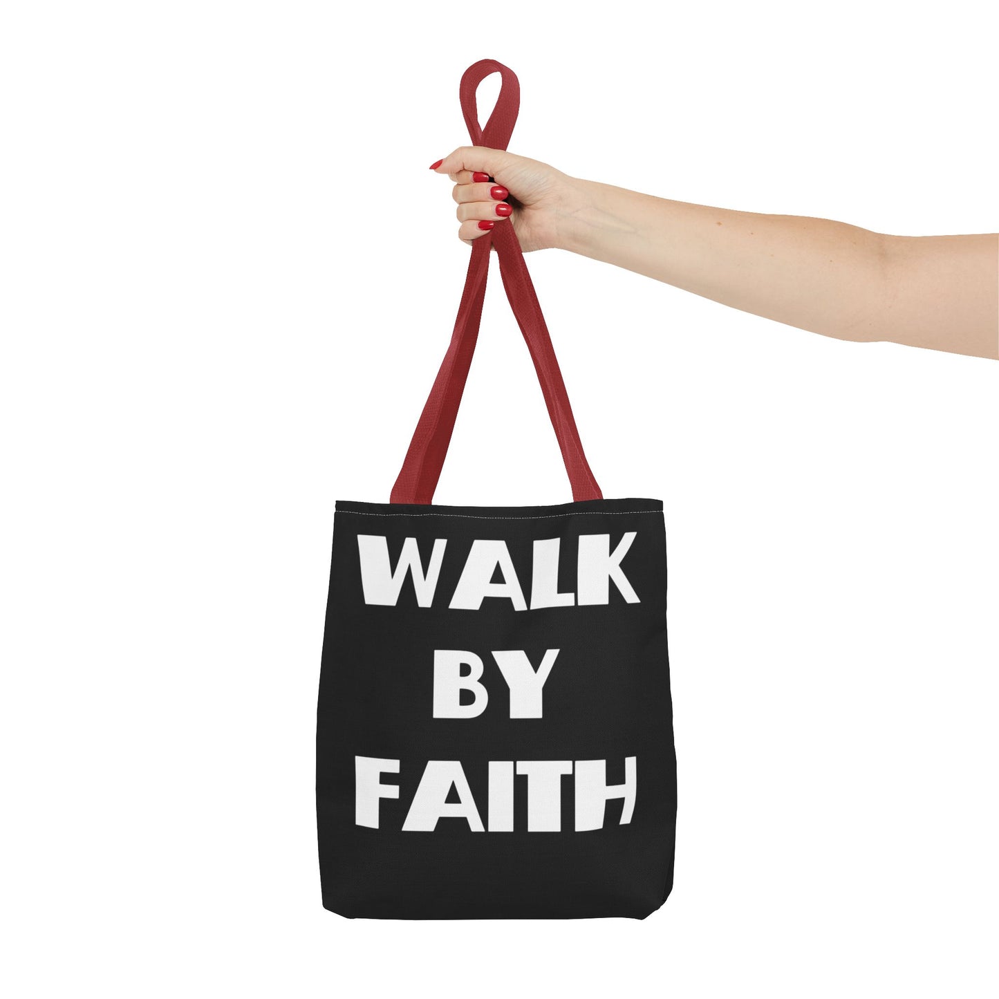 Walk by Faith Not Christian Tote Bag, Christian Gifts, Christian Back To School Gifts, Trendy Christian Apparel