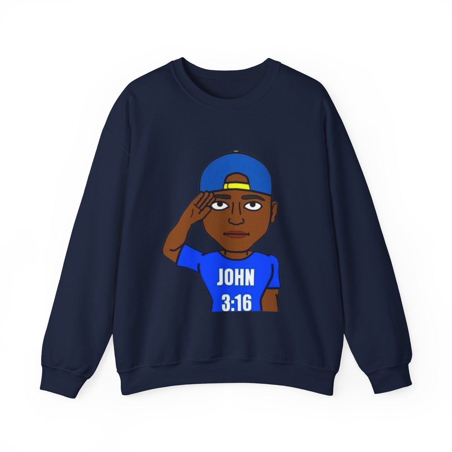 John 3:16 Christian Bitmoji Sweatshirt, Christian Gifts, Christian Back To School Gifts, Trendy Christian Apparel