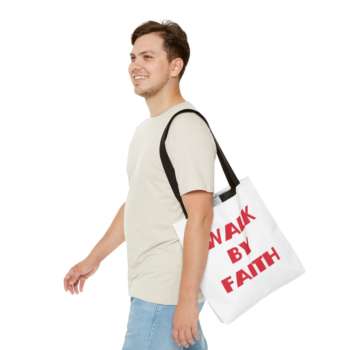 Walk By Faith Christian Tote Bag