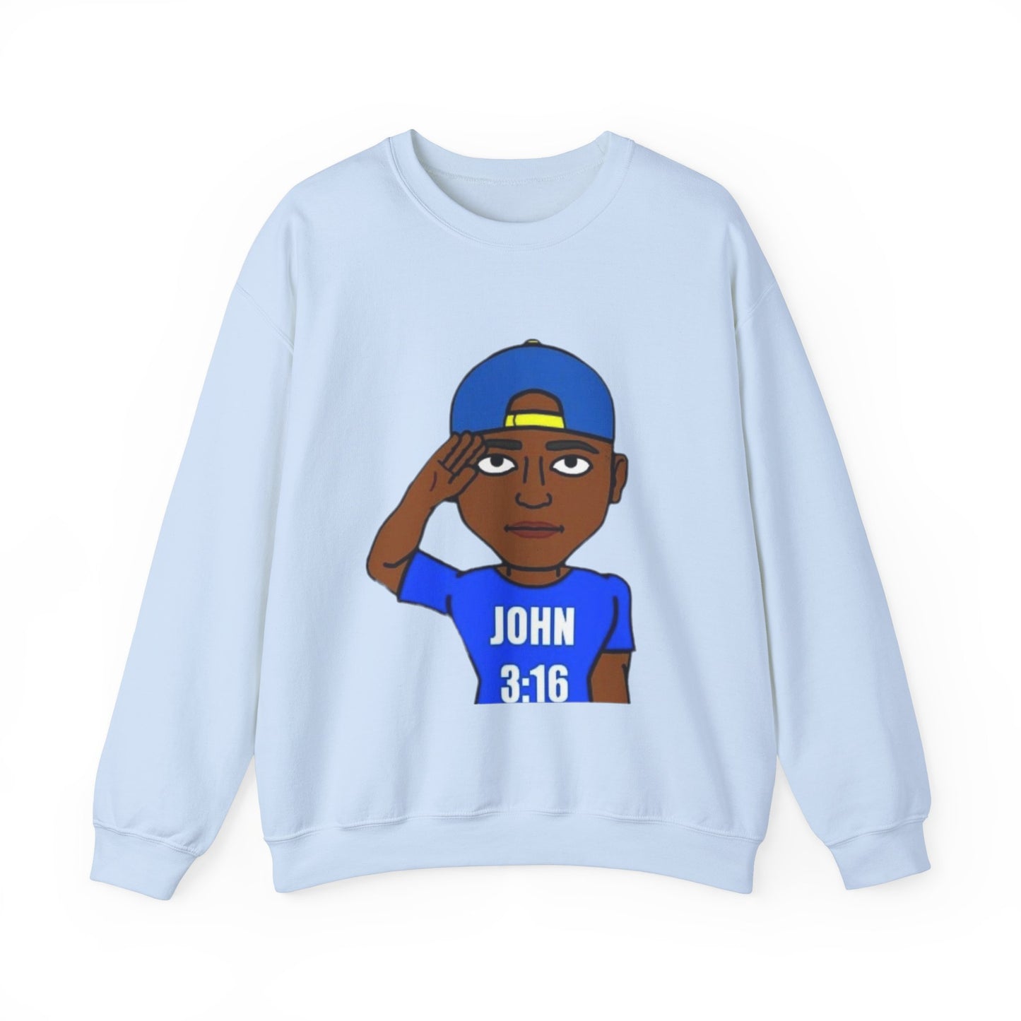 John 3:16 Christian Bitmoji Sweatshirt, Christian Gifts, Christian Back To School Gifts, Trendy Christian Apparel