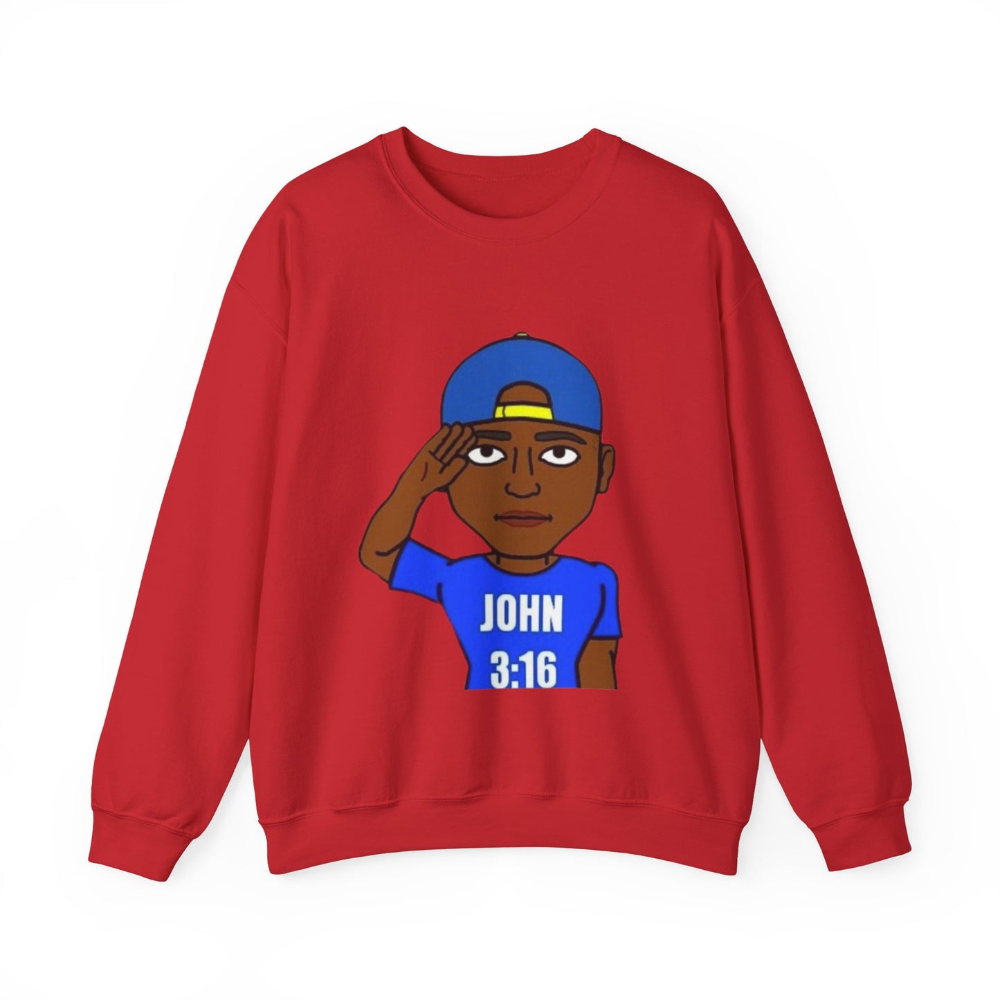 John 3:16 Christian Bitmoji Sweatshirt, Christian Gifts, Christian Back To School Gifts, Trendy Christian Apparel