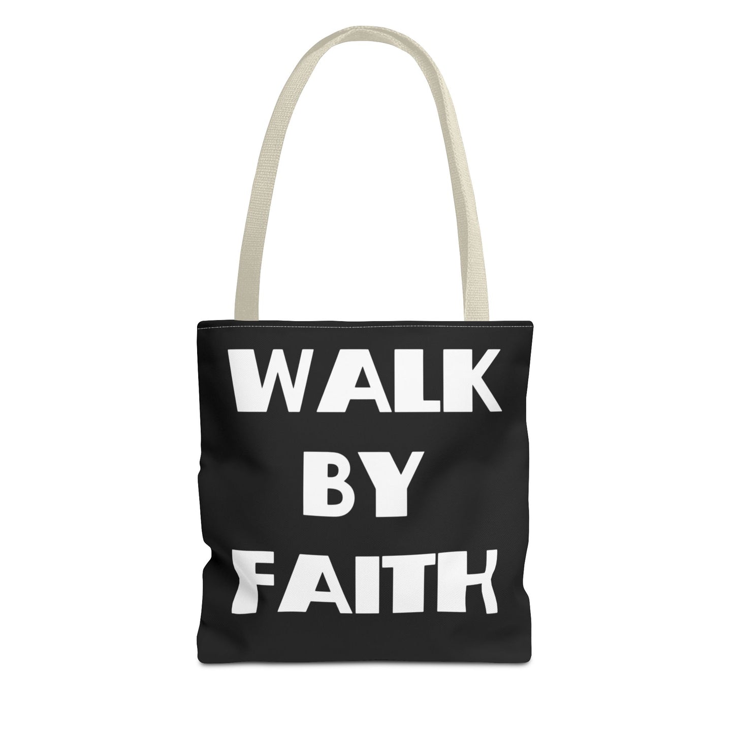 Walk by Faith Not Christian Tote Bag, Christian Gifts, Christian Back To School Gifts, Trendy Christian Apparel
