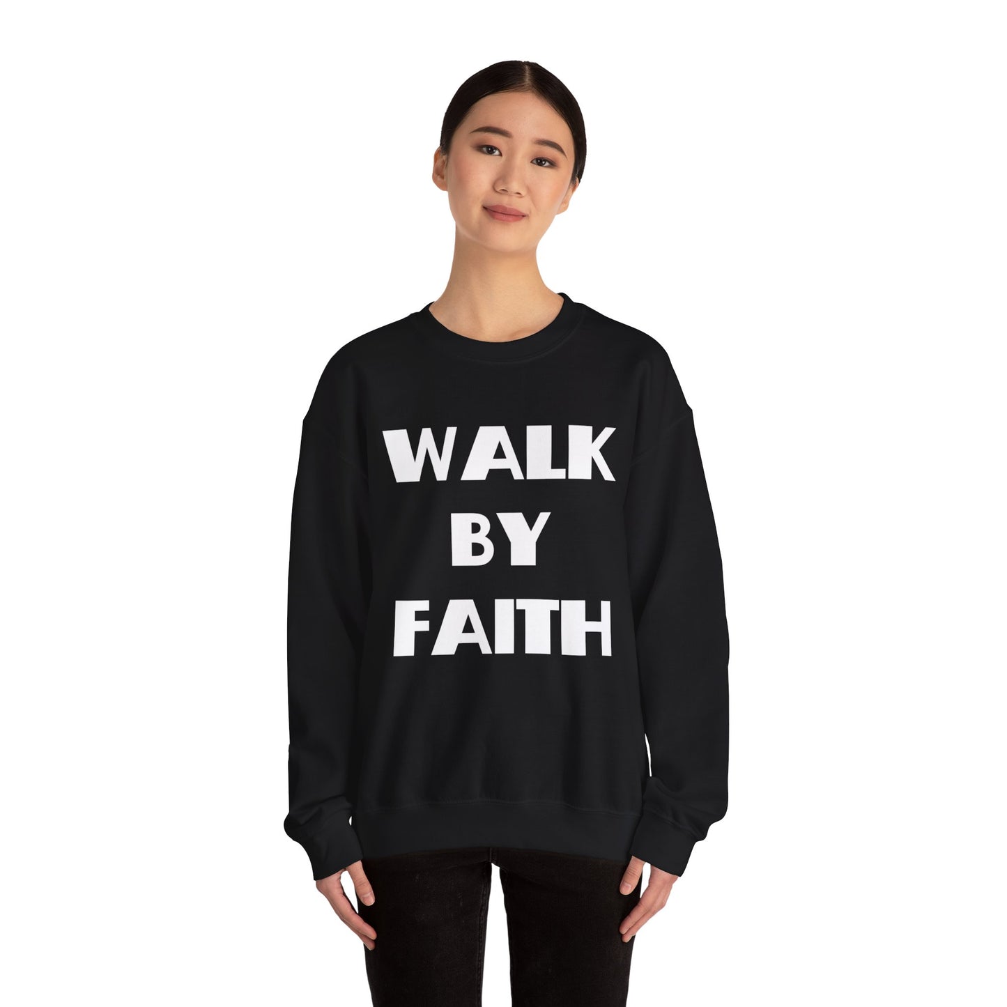 Walk By Faith Christian Sweatshirt, Christian Gifts, Christian Back To School Gifts, Trendy Christian Apparel