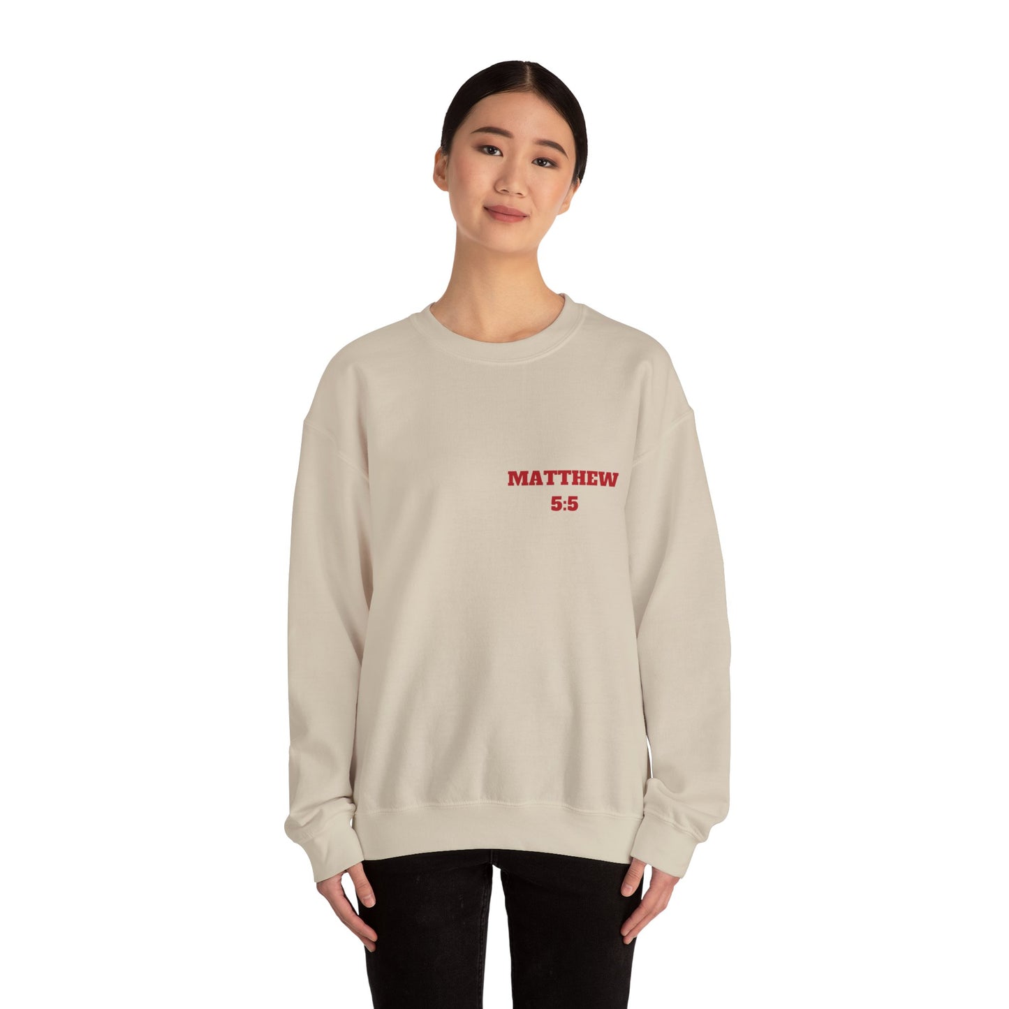 Matthew 5:5 Christian Sweatshirt, Christian Tee Shirts, Faith T-Shirts, Bible Verse T-Shirts, Christian Tees With Scripture