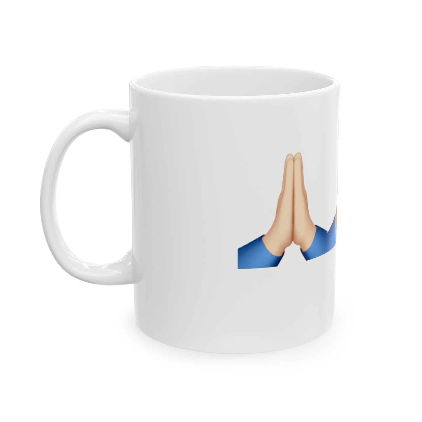 Pray Emoji Coffee Mug, Christian Mug, Positive Coffee Mug, Bible Study Gift, Easter Gift
