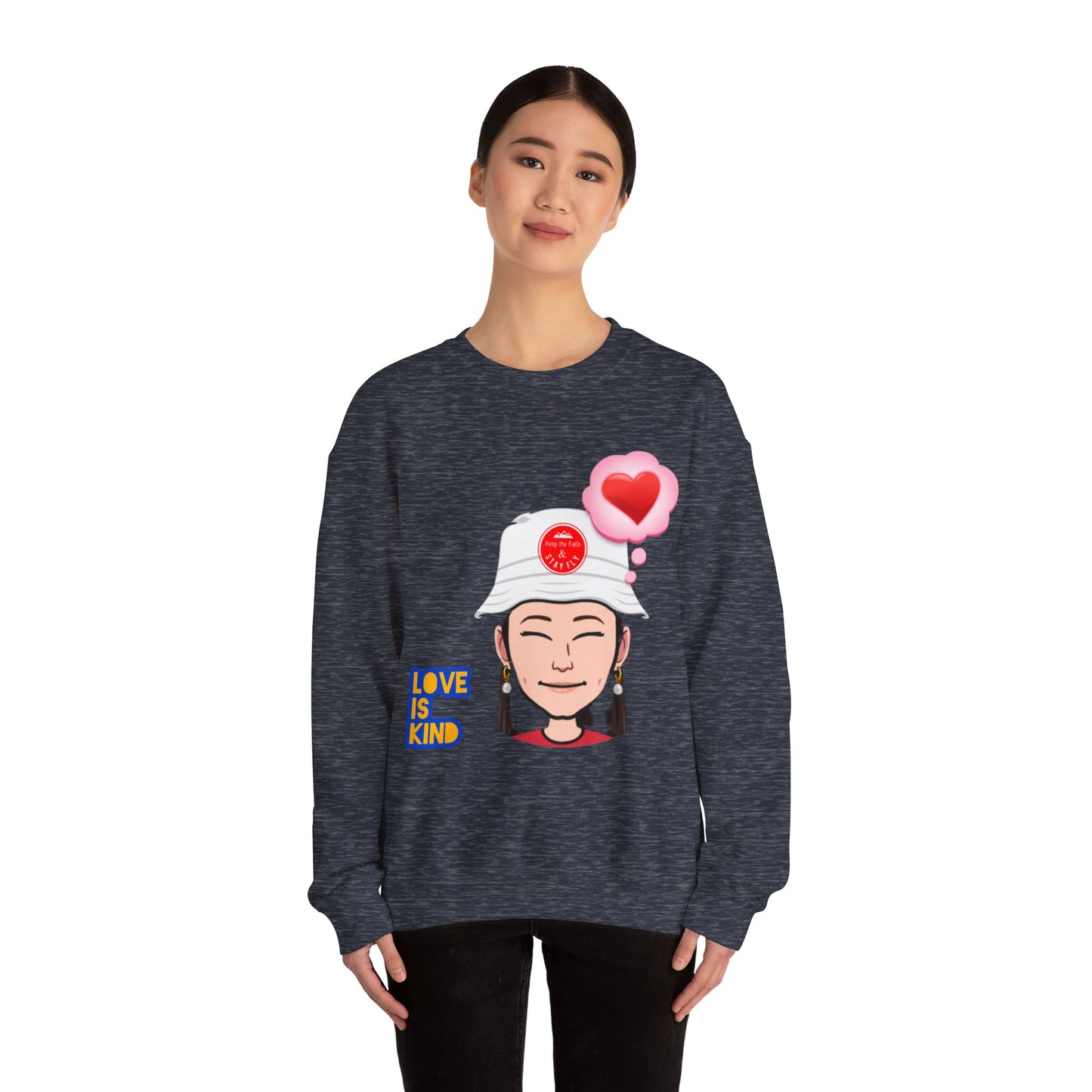 Love Is Kind Women's Christian Emoji Sweatshirt