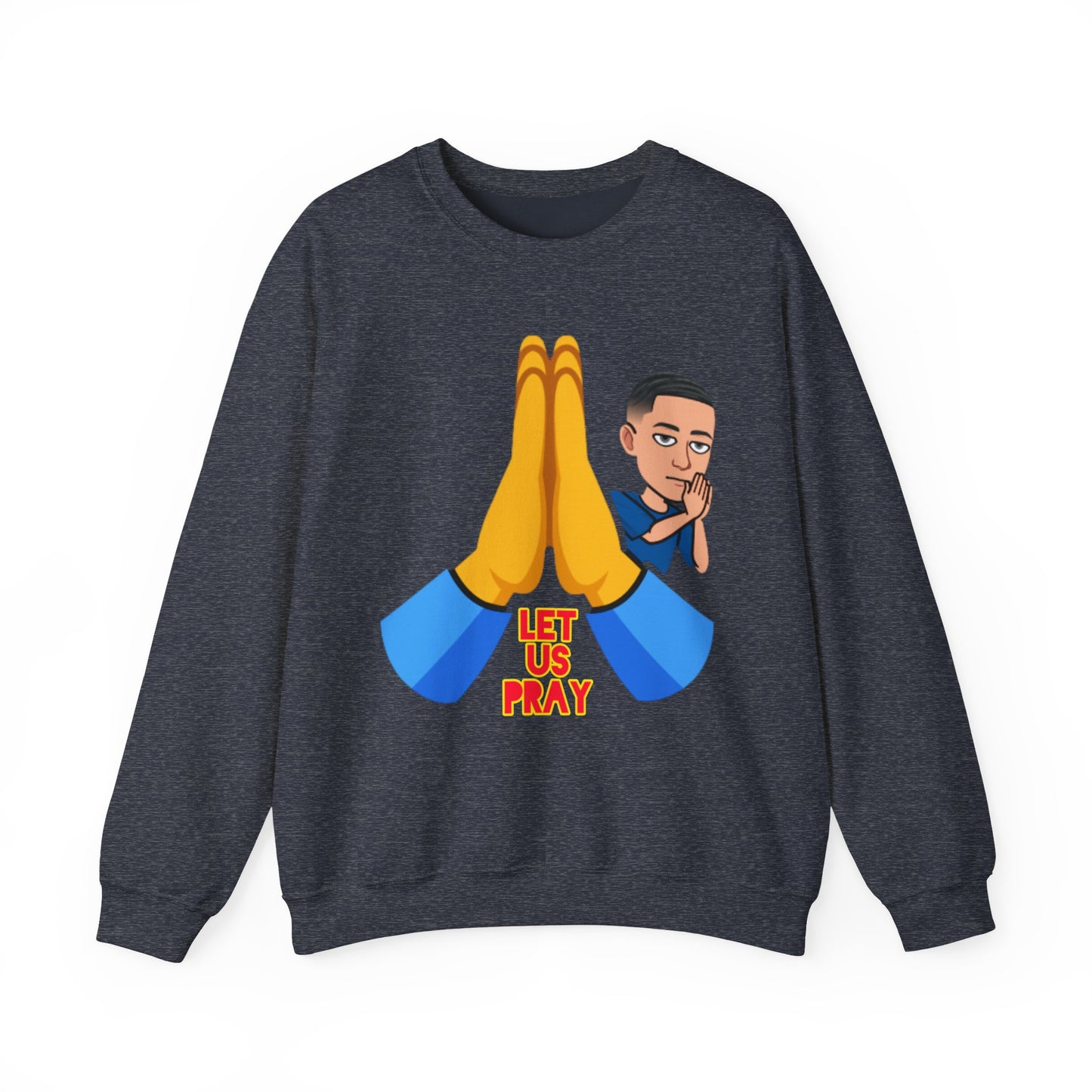 Let Us Pray Men's Christian Cartoon Sweatshirt