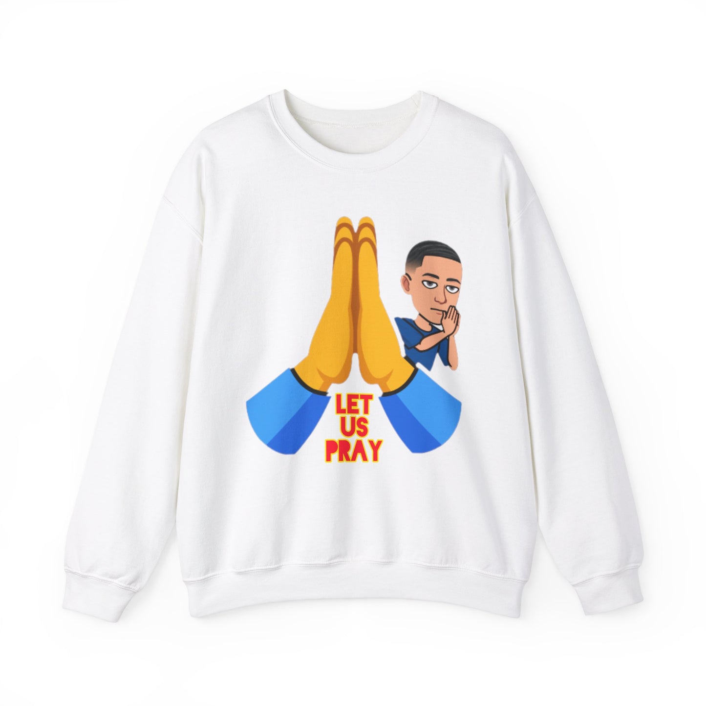 Let Us Pray Men's Christian Cartoon Sweatshirt