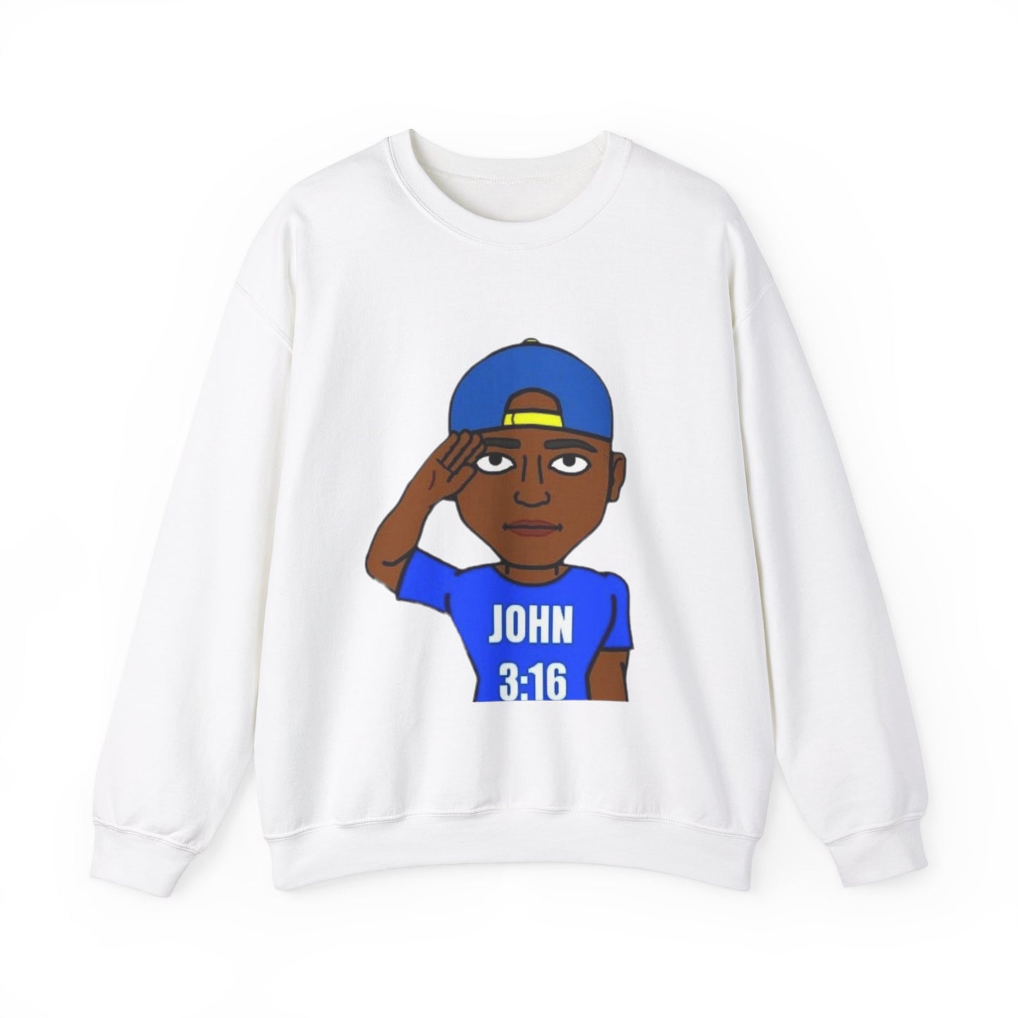 John 3:16 Christian Bitmoji Sweatshirt, Christian Gifts, Christian Back To School Gifts, Trendy Christian Apparel