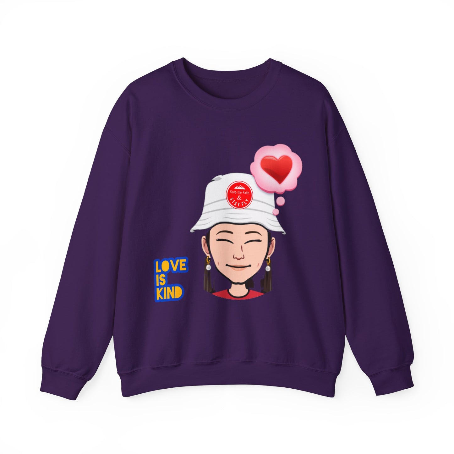 Love Is Kind Women's Christian Emoji Sweatshirt