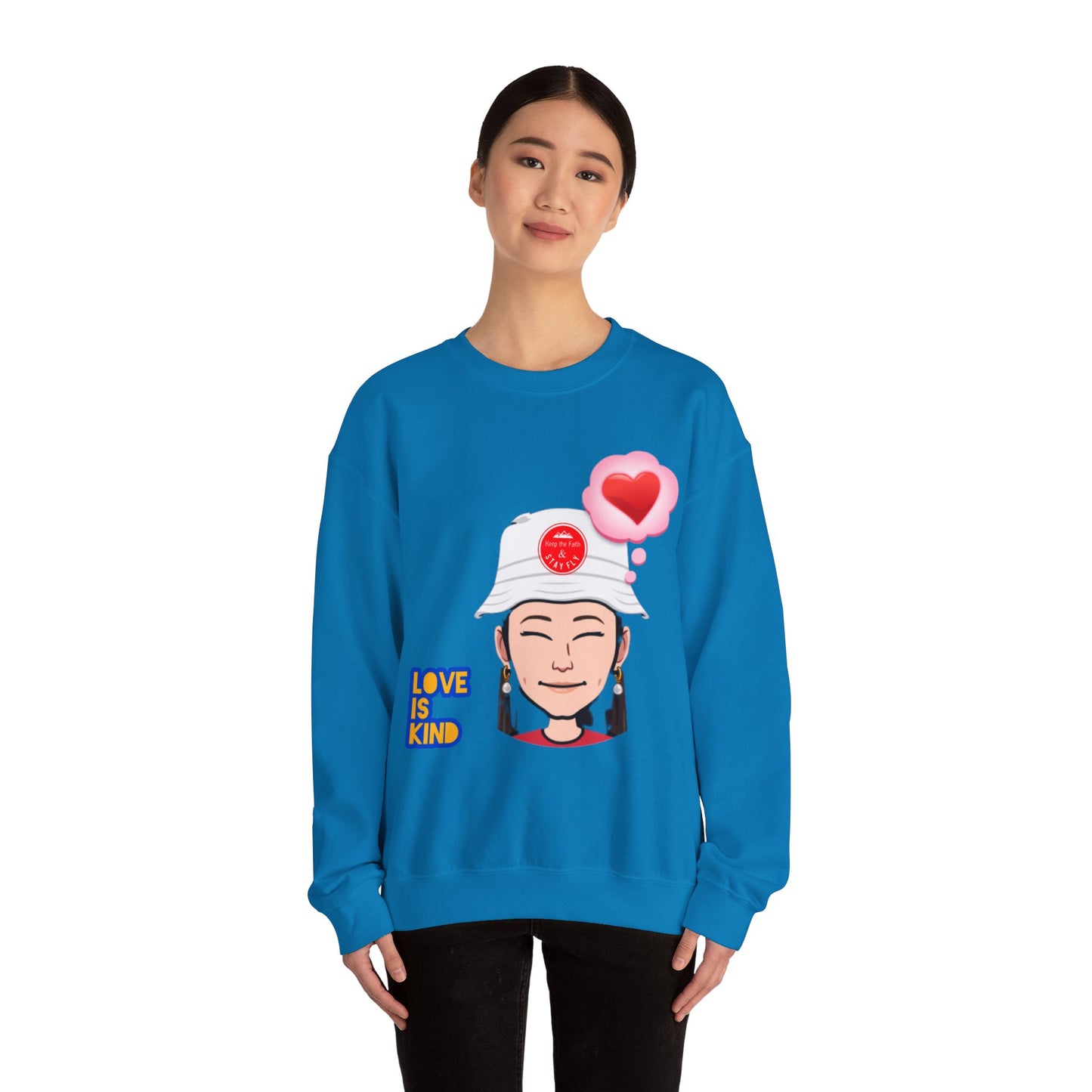 Love Is Kind Women's Christian Emoji Sweatshirt