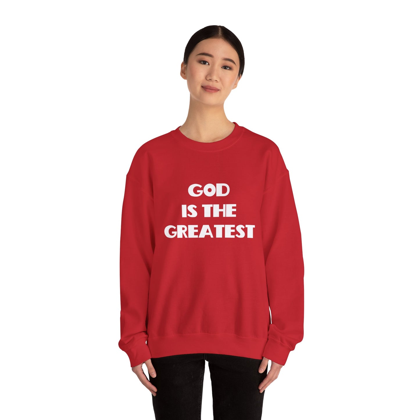 God Is The Greatest Crewneck Sweatshirt, Christian Gifts, Trendy Christian Apparel, Christian Christmas Gifts