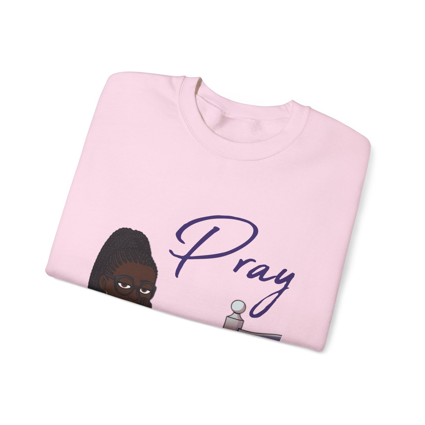 Pray Women's Christian Bitmoji Sweatshirt, Christian Gifts, Christian Back To School Gifts, Trendy Christian Apparel
