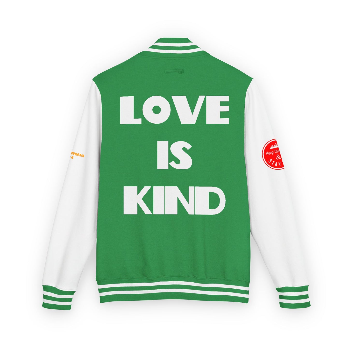 Love Is Kind Letterman Jacket, Christian Letterman Jacket, Christian Streetwear