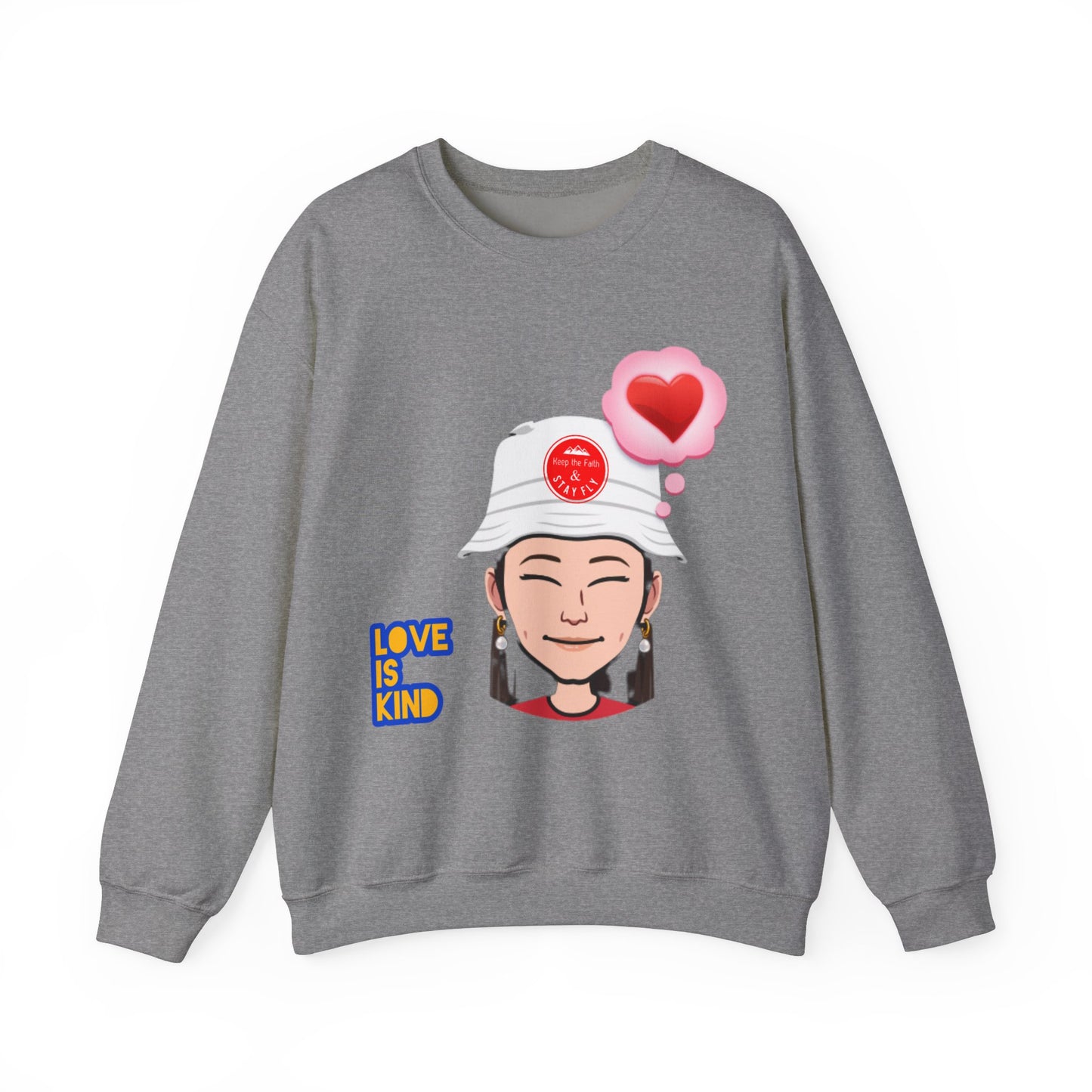 Love Is Kind Women's Christian Emoji Sweatshirt