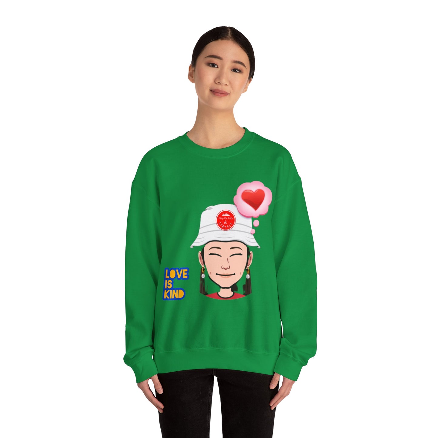 Love Is Kind Women's Christian Emoji Sweatshirt