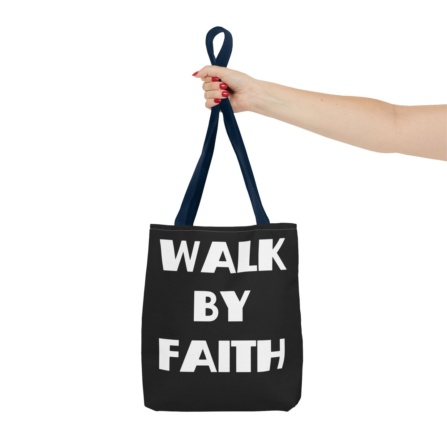 Walk by Faith Not Christian Tote Bag, Christian Gifts, Christian Back To School Gifts, Trendy Christian Apparel