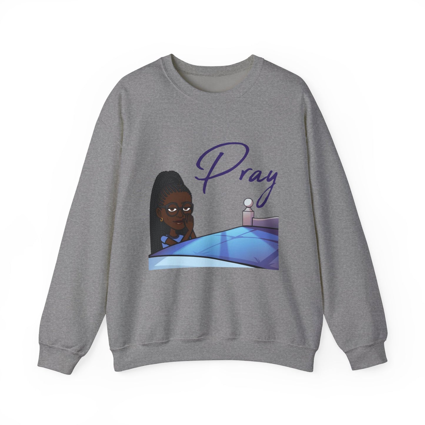 Pray Women's Christian Bitmoji Sweatshirt, Christian Gifts, Christian Back To School Gifts, Trendy Christian Apparel