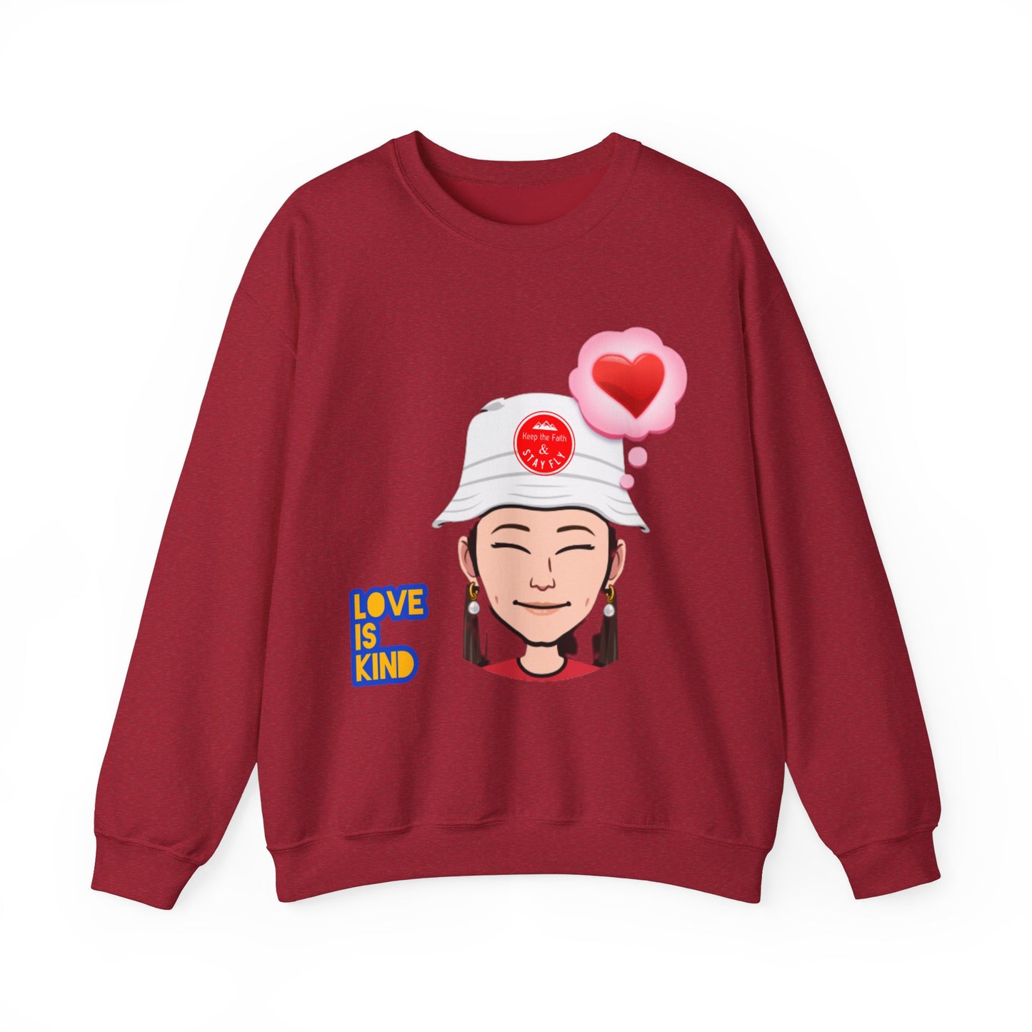 Love Is Kind Women's Christian Emoji Sweatshirt