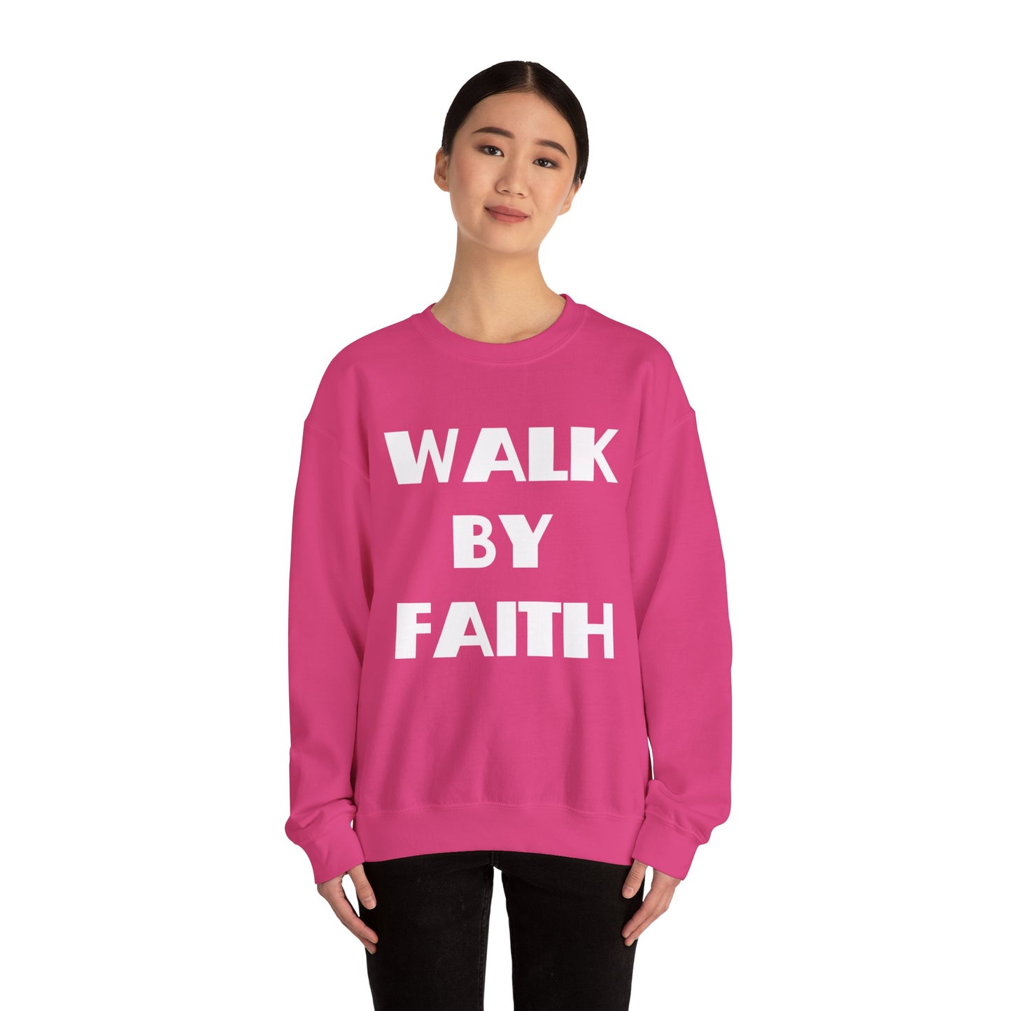 Walk By Faith Christian Sweatshirt, Christian Gifts, Christian Back To School Gifts, Trendy Christian Apparel