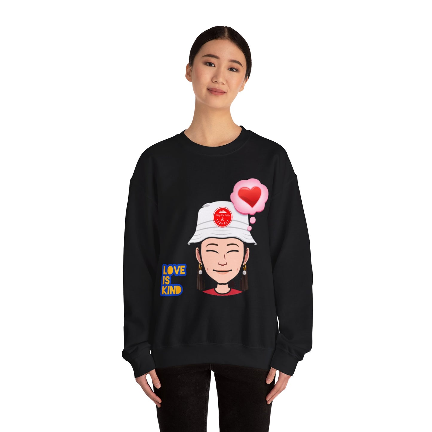 Love Is Kind Women's Christian Emoji Sweatshirt