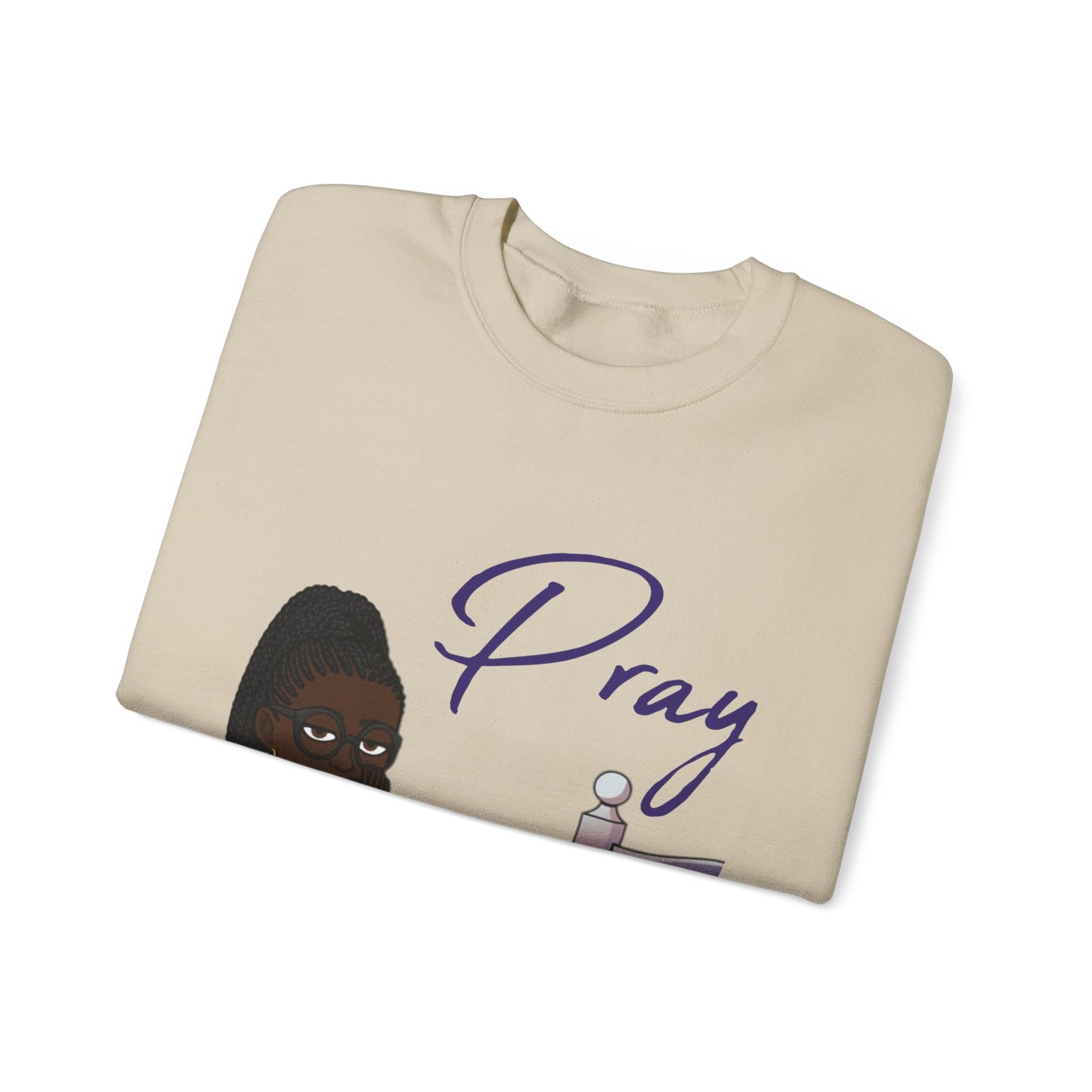Pray Women's Christian Bitmoji Sweatshirt, Christian Gifts, Christian Back To School Gifts, Trendy Christian Apparel