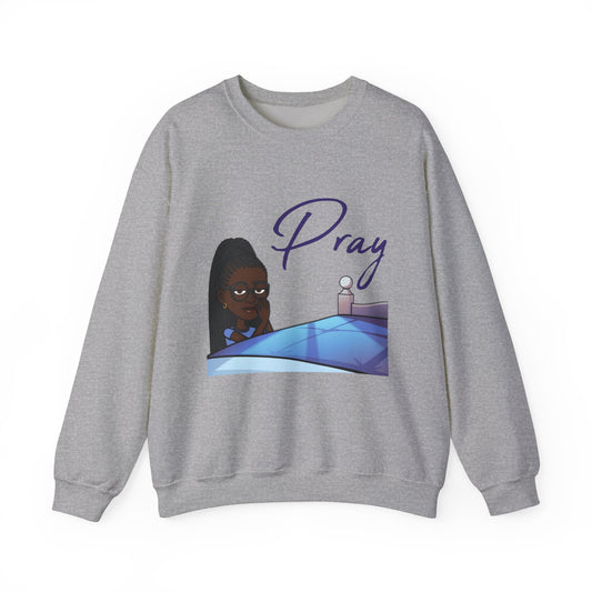 Pray Women's Christian Bitmoji Sweatshirt, Christian Gifts, Christian Back To School Gifts, Trendy Christian Apparel