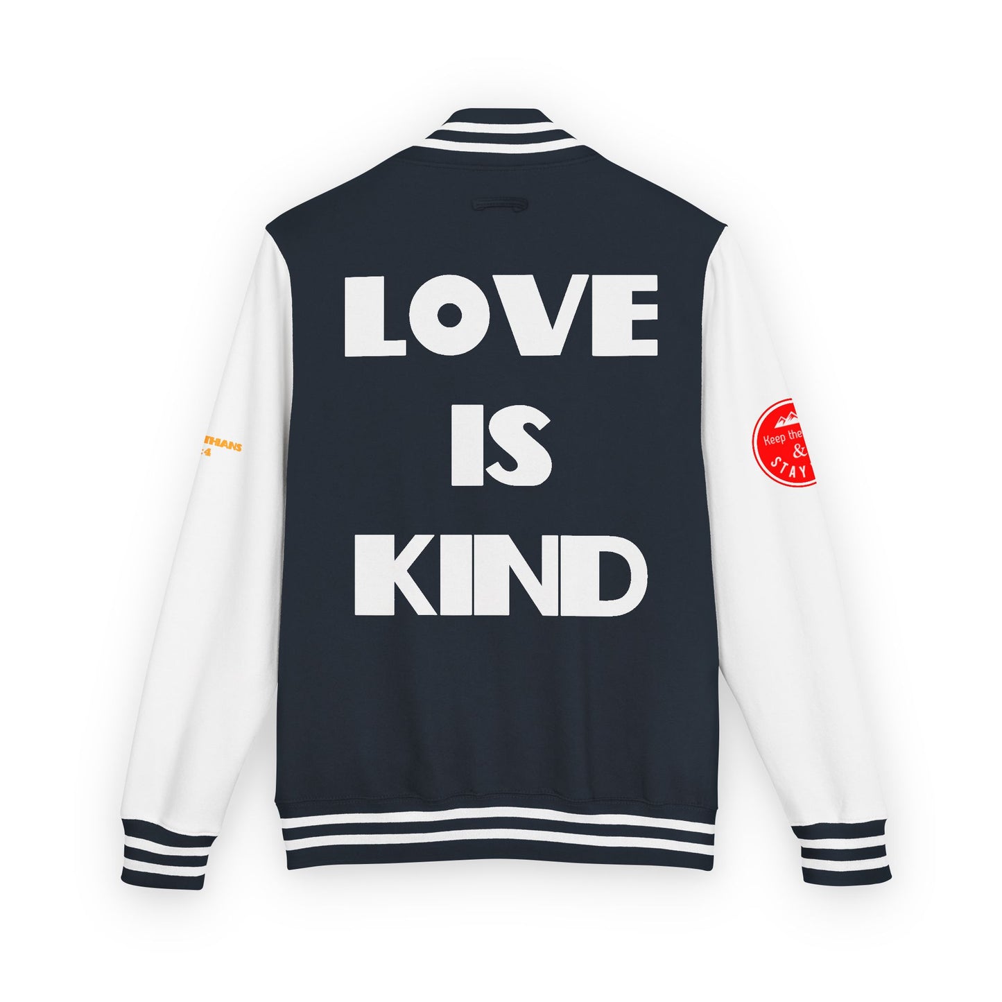 Love Is Kind Letterman Jacket, Christian Letterman Jacket, Christian Streetwear