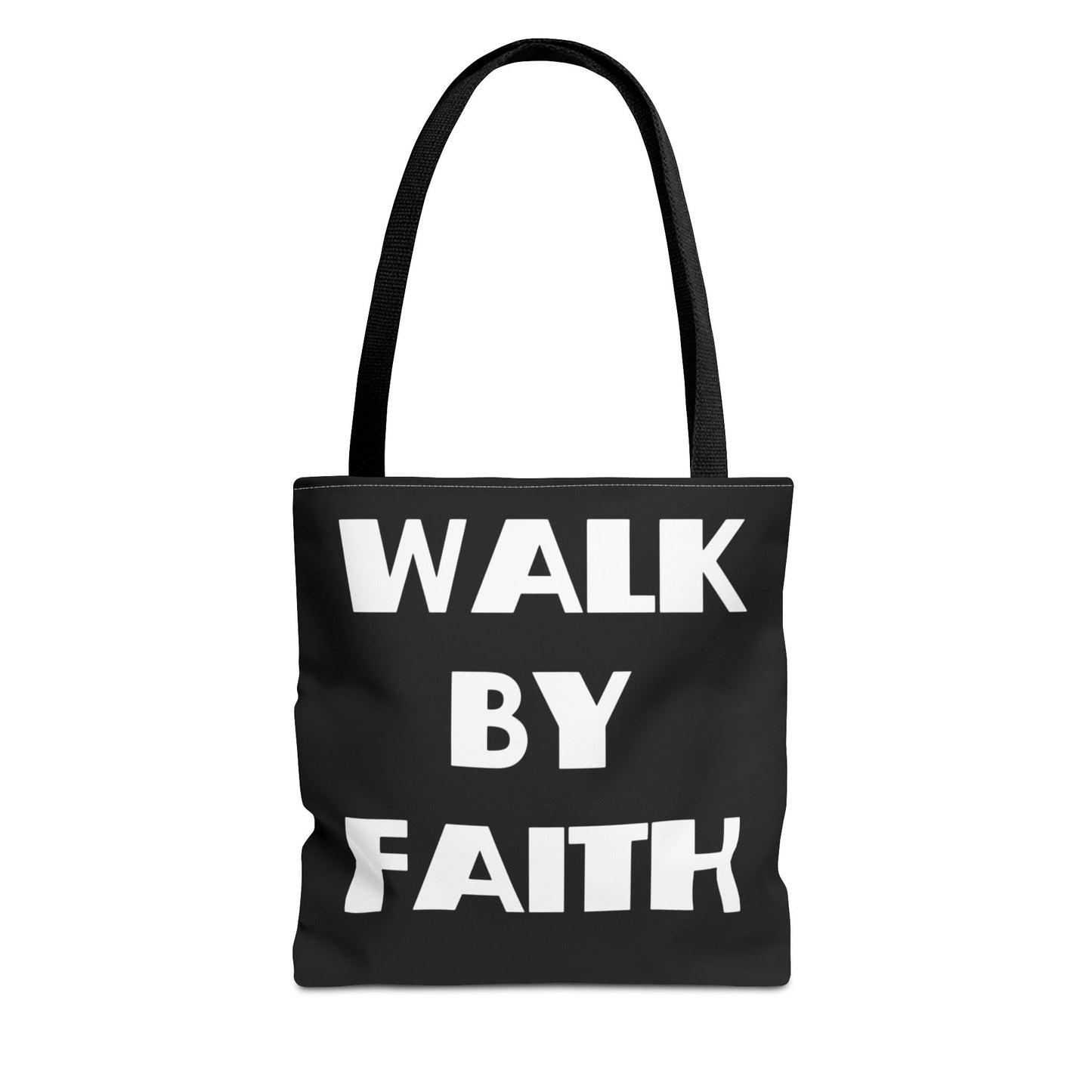 Walk by Faith Not Christian Tote Bag, Christian Gifts, Christian Back To School Gifts, Trendy Christian Apparel