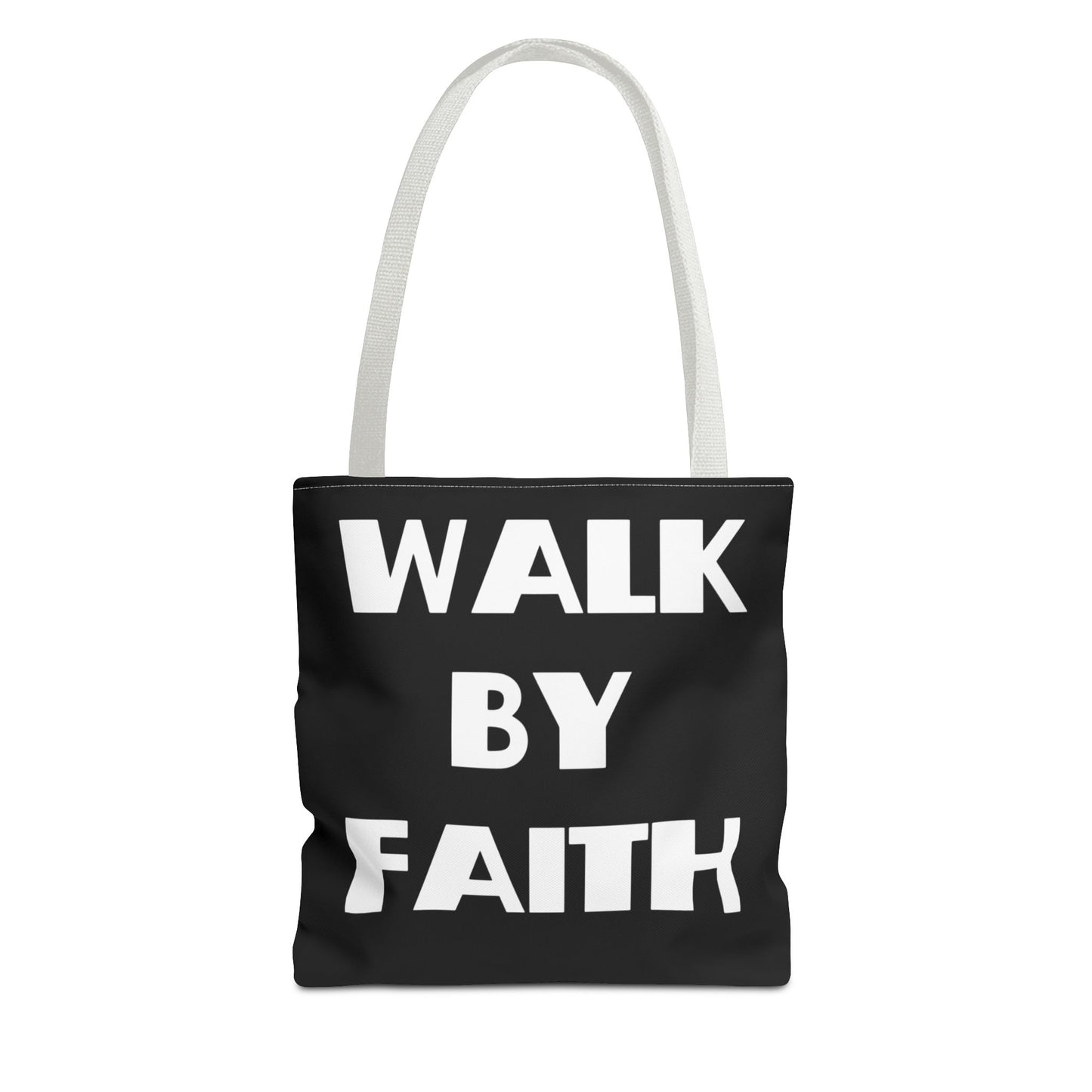 Walk by Faith Not Christian Tote Bag, Christian Gifts, Christian Back To School Gifts, Trendy Christian Apparel