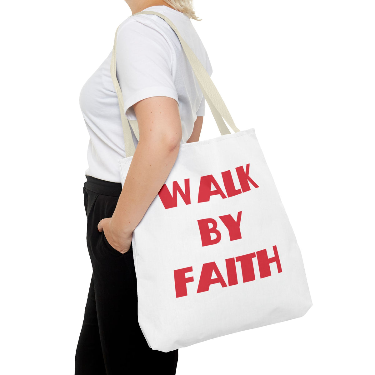Walk By Faith Christian Tote Bag