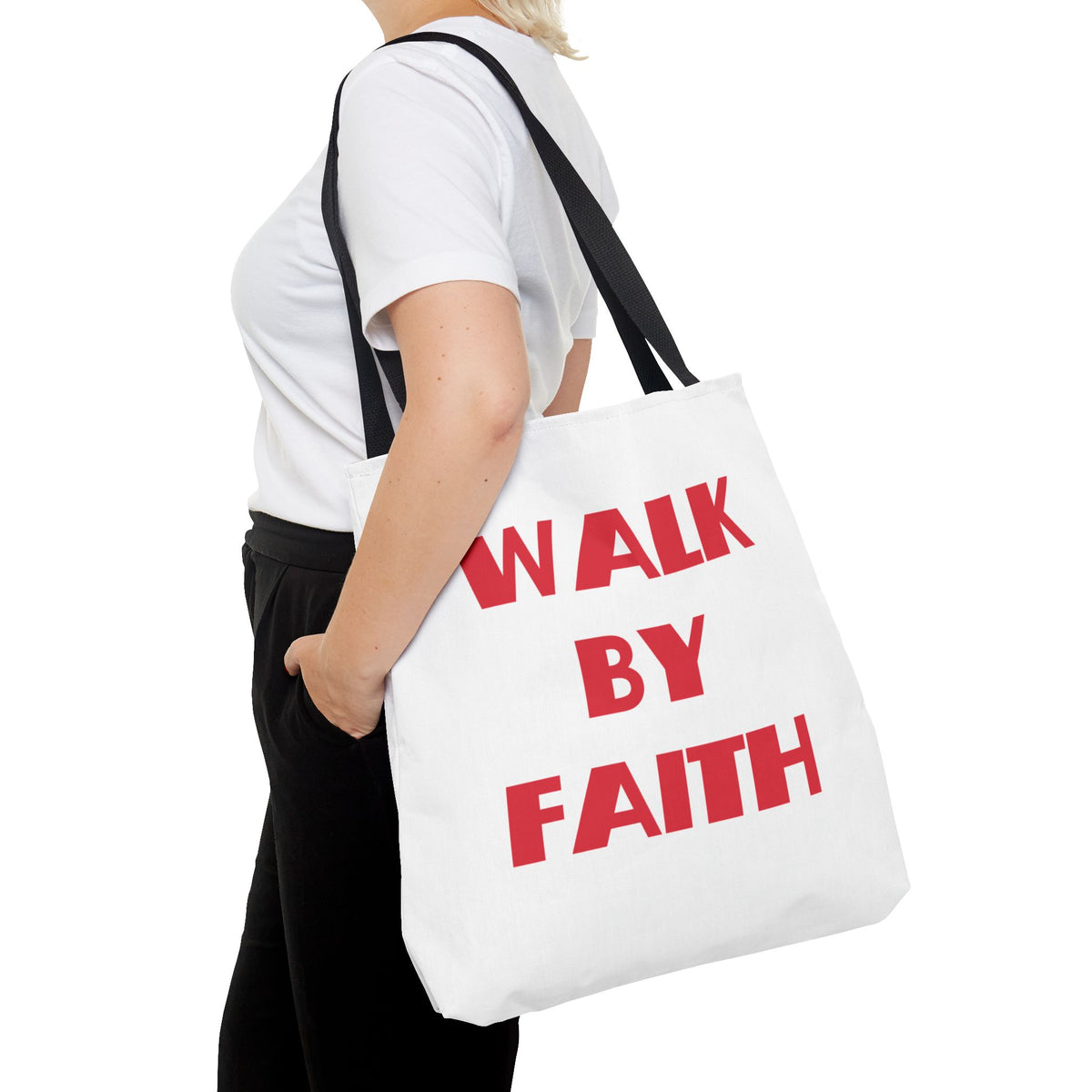 Walk By Faith Christian Tote Bag