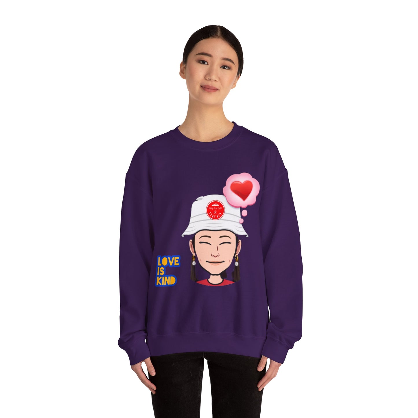 Love Is Kind Women's Christian Emoji Sweatshirt