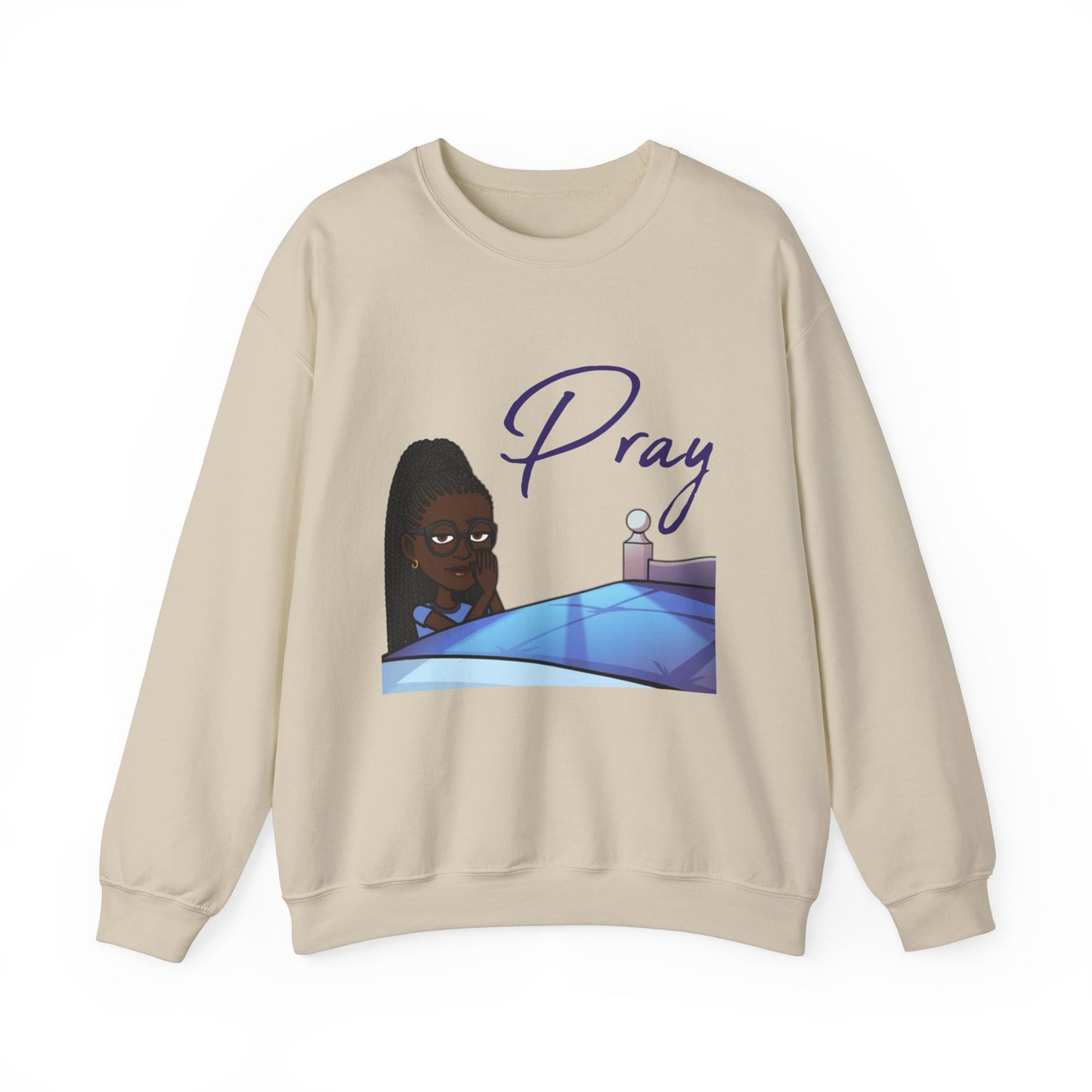 Pray Women's Christian Bitmoji Sweatshirt, Christian Gifts, Christian Back To School Gifts, Trendy Christian Apparel
