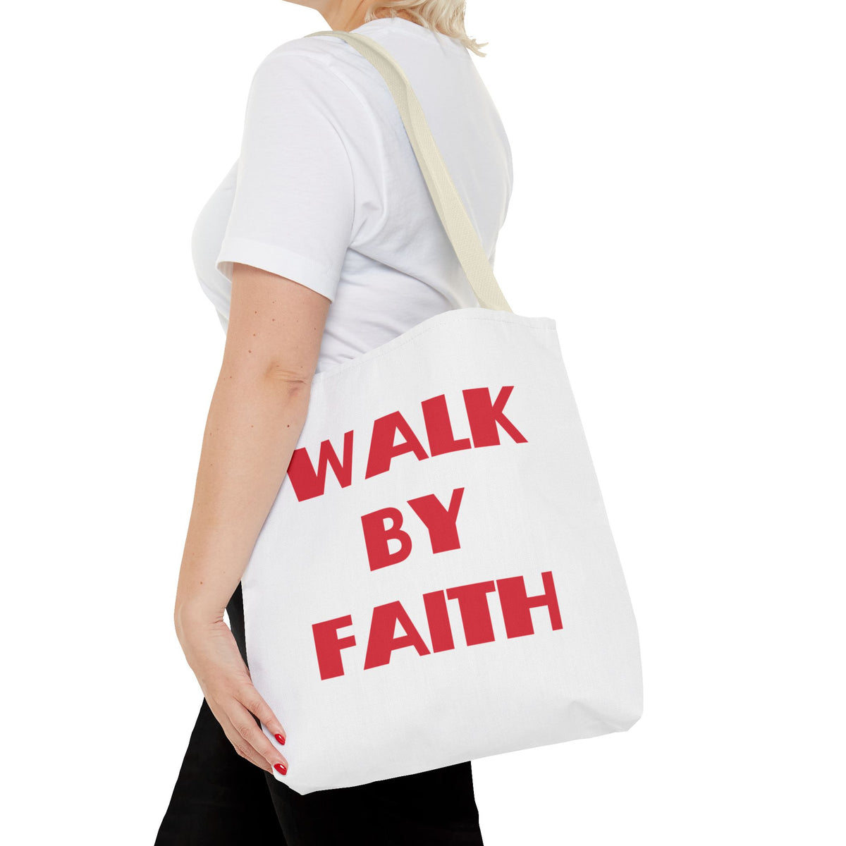 Walk By Faith Christian Tote Bag