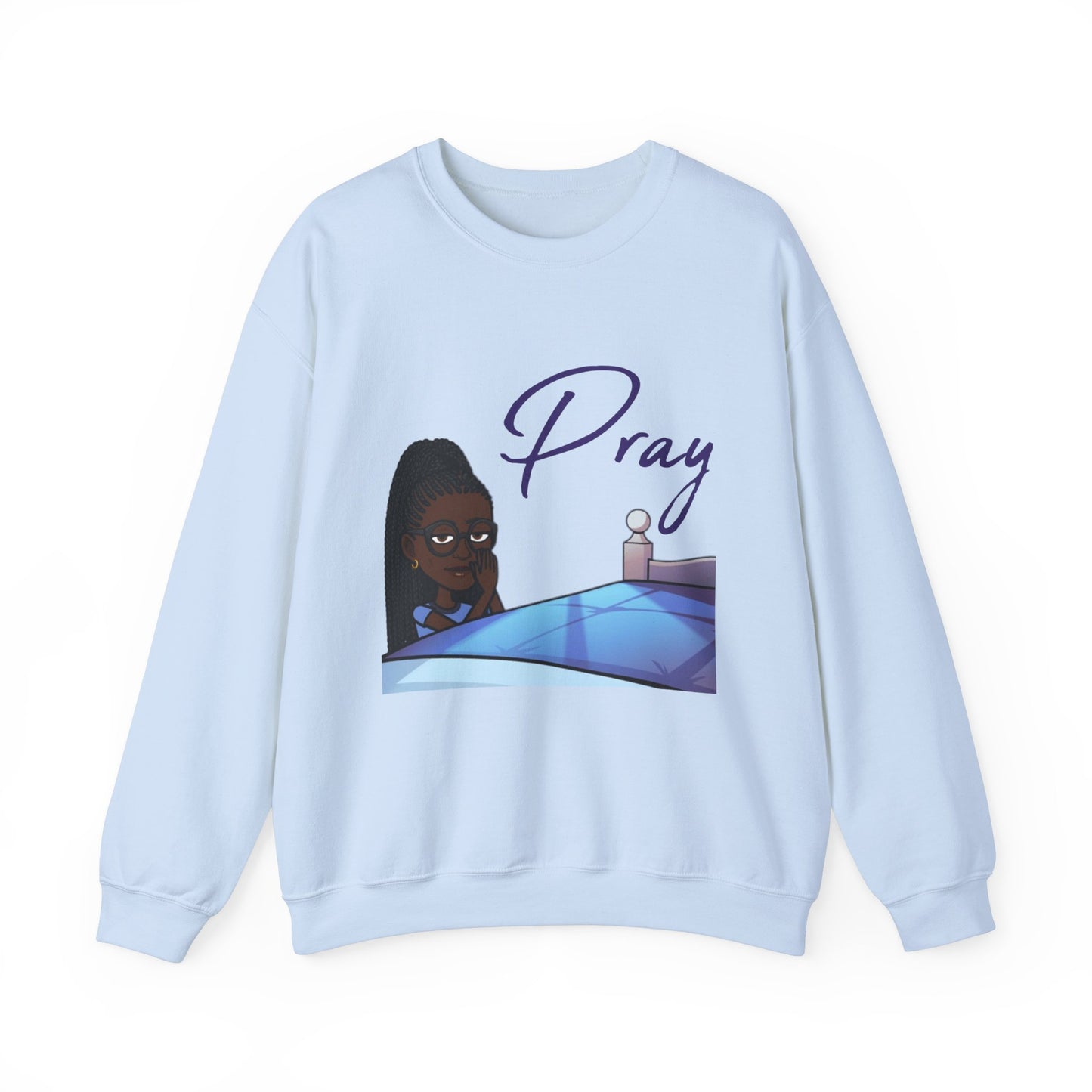 Pray Women's Christian Bitmoji Sweatshirt, Christian Gifts, Christian Back To School Gifts, Trendy Christian Apparel