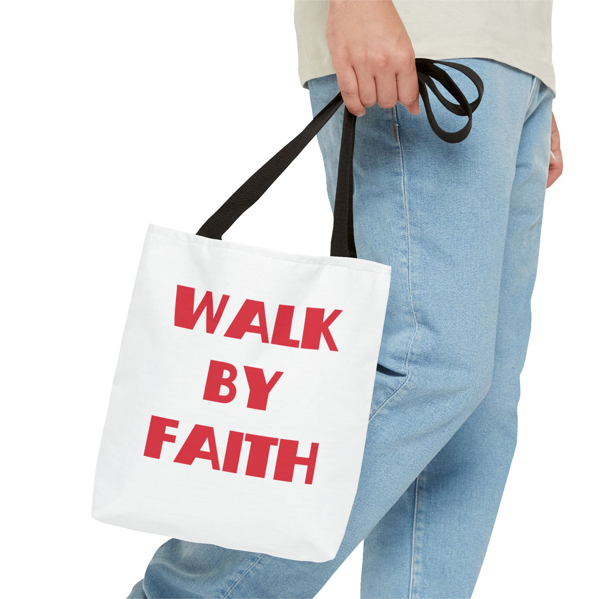 Walk By Faith Christian Tote Bag